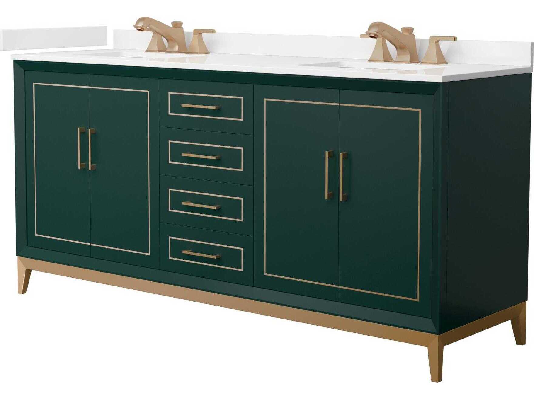 Wyndham Collection Marlena 72" Green Vanity