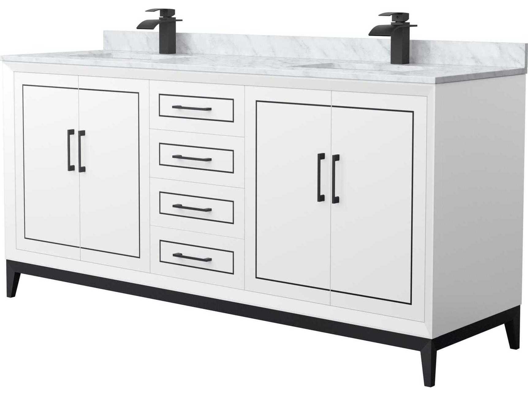 Wyndham Collection Marlena 72" White Vanity