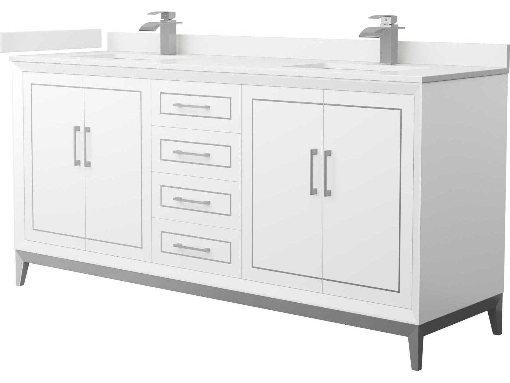 Wyndham Collection Marlena 72" White Vanity