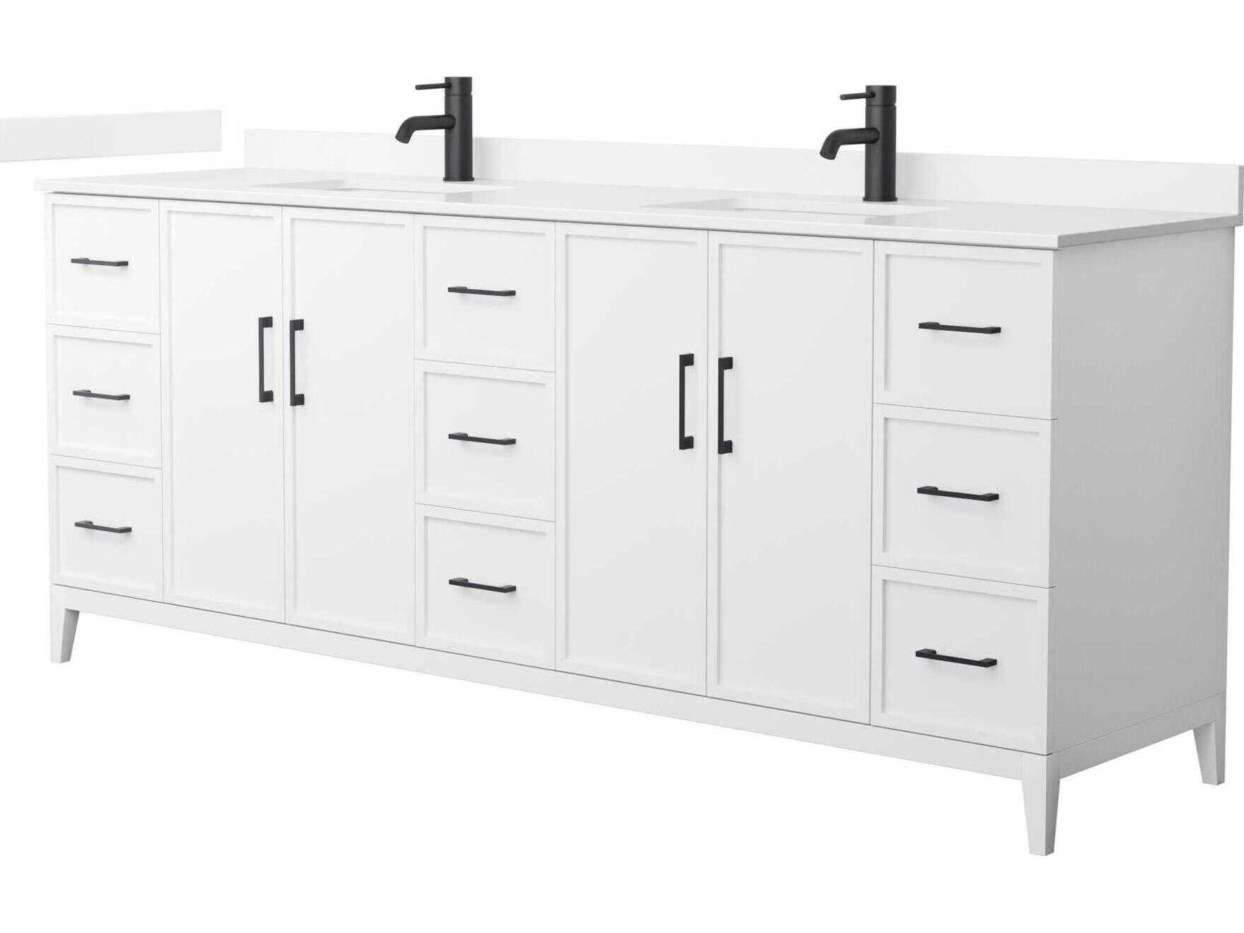 Wyndham Collection Elan 84" White Vanity