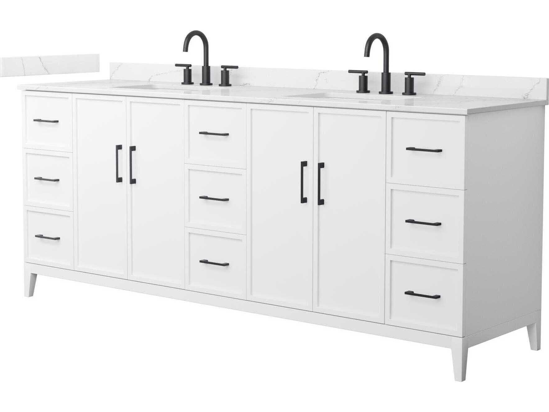 Wyndham Collection Elan 84" White Vanity