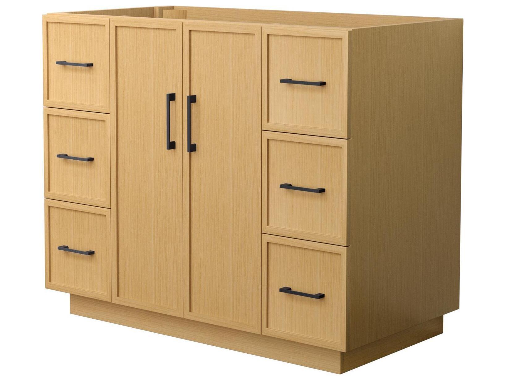 Wyndham Collection Elan-TK 41" Light Oak Vanity with Toe Kick