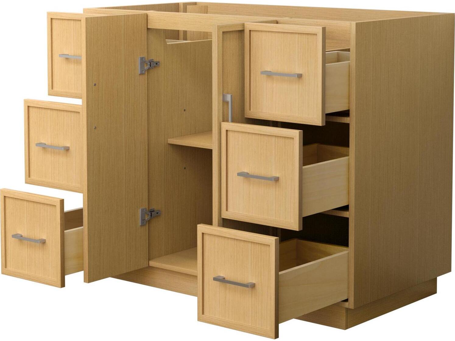 Wyndham Collection Elan-TK 41" Light Oak Vanity with Toe Kick