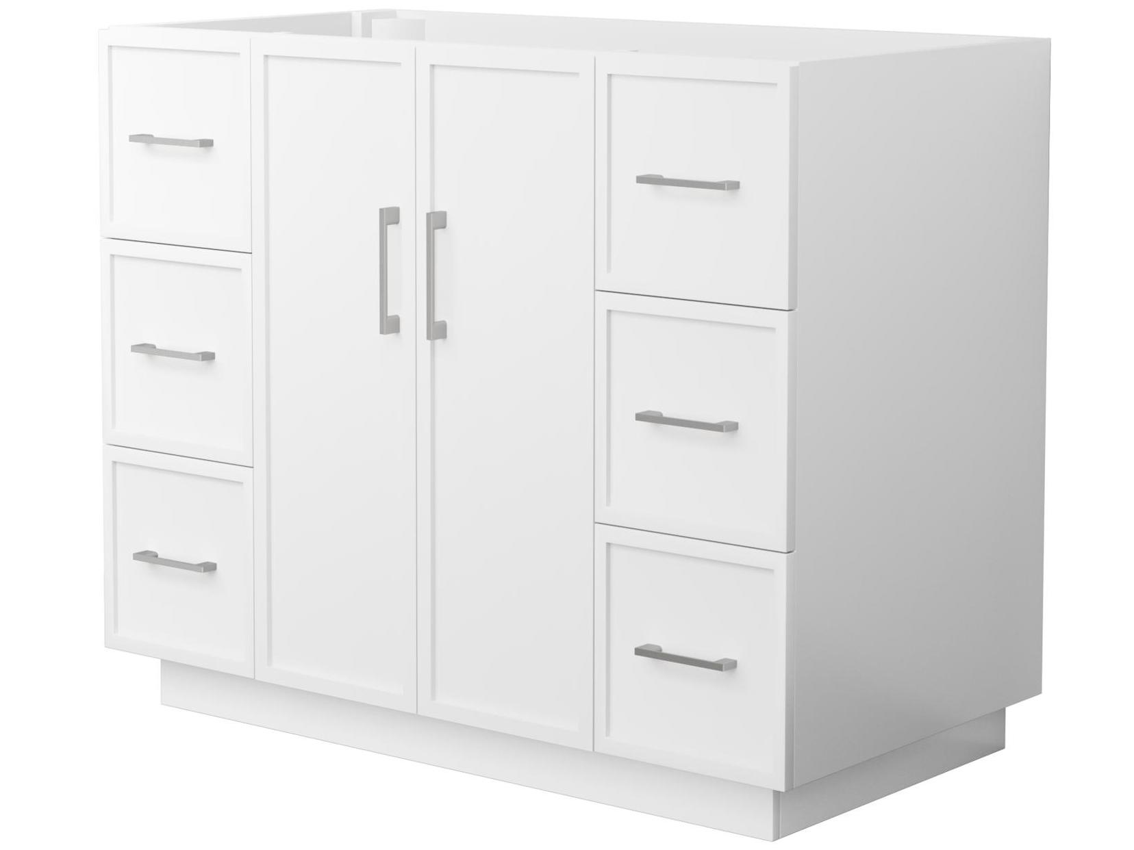 Wyndham Collection Elan-TK 41" White Vanity with Toe Kick