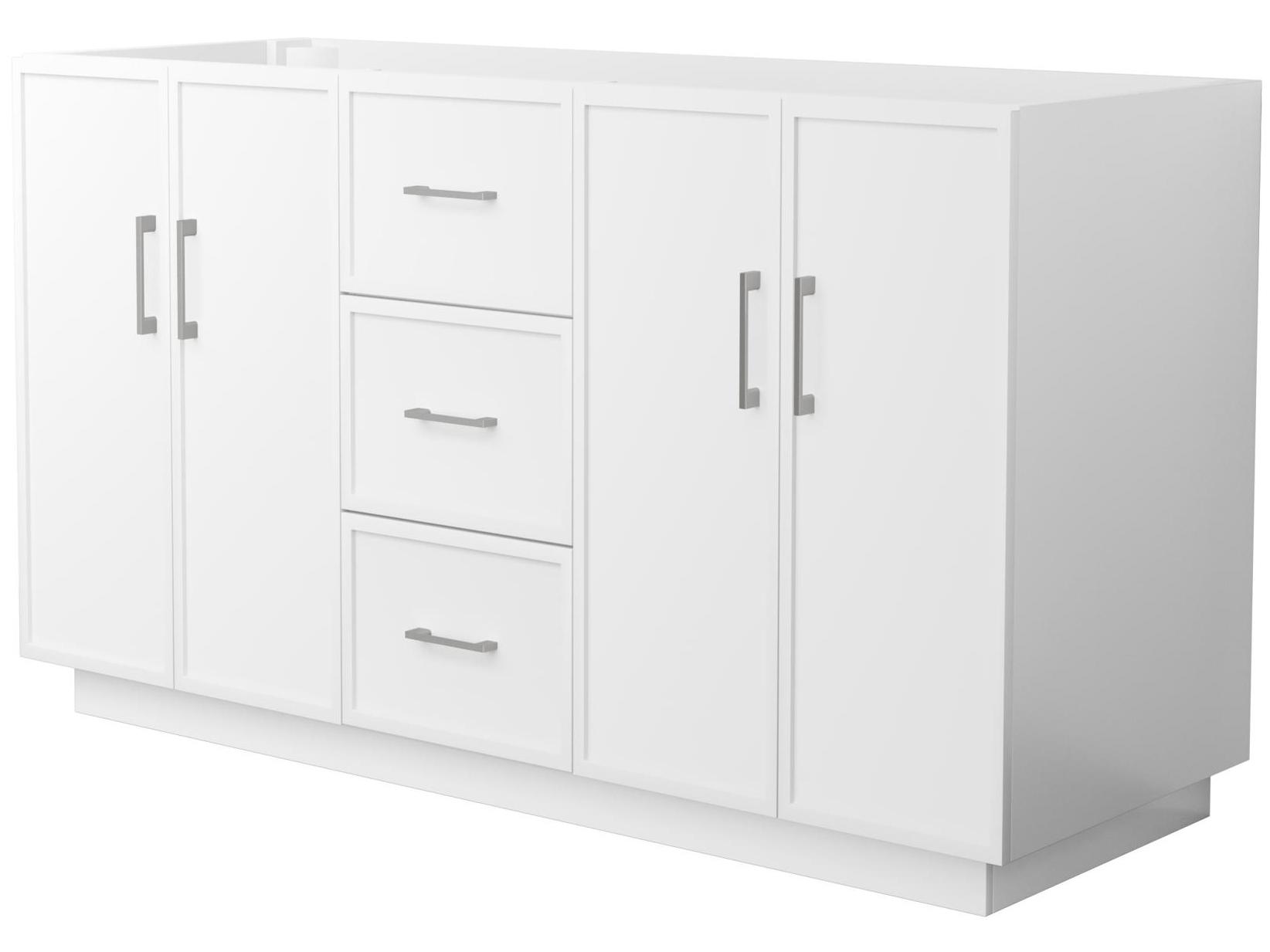 Wyndham Collection Elan-TK 59" White Vanity with Toe Kick