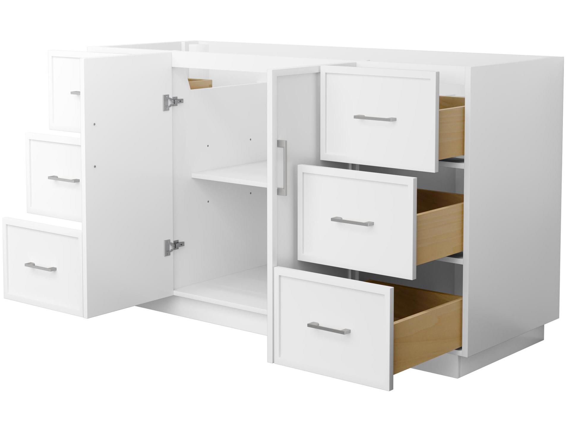 Wyndham Collection Elan-TK 59" White Vanity with Toe Kick