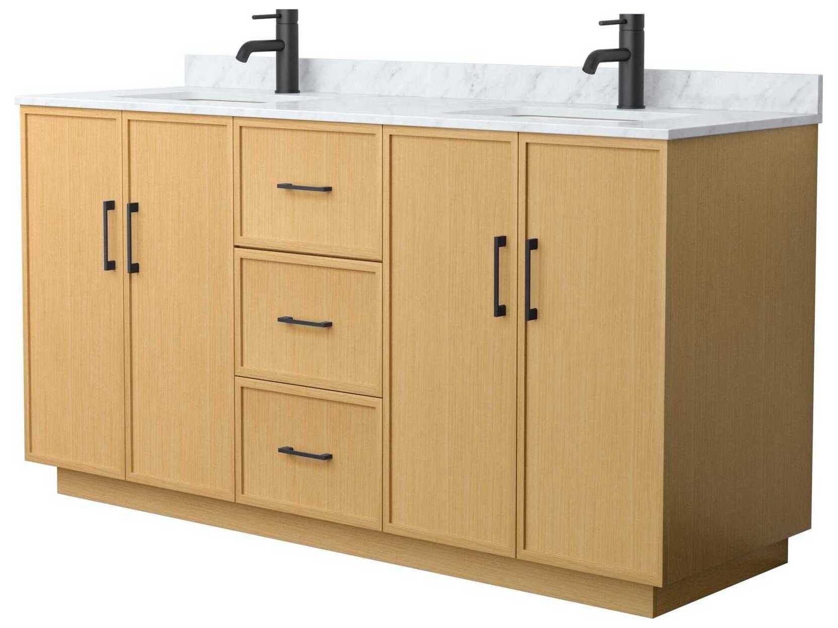 Wyndham Collection Elan-TK 66" Light Oak Vanity with Toe Kick