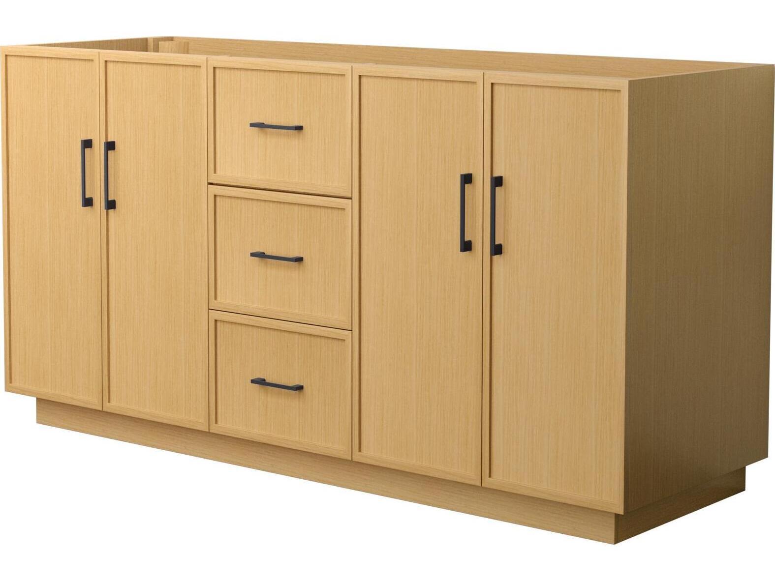 Wyndham Collection Elan-TK 65" Light Oak Vanity with Toe Kick