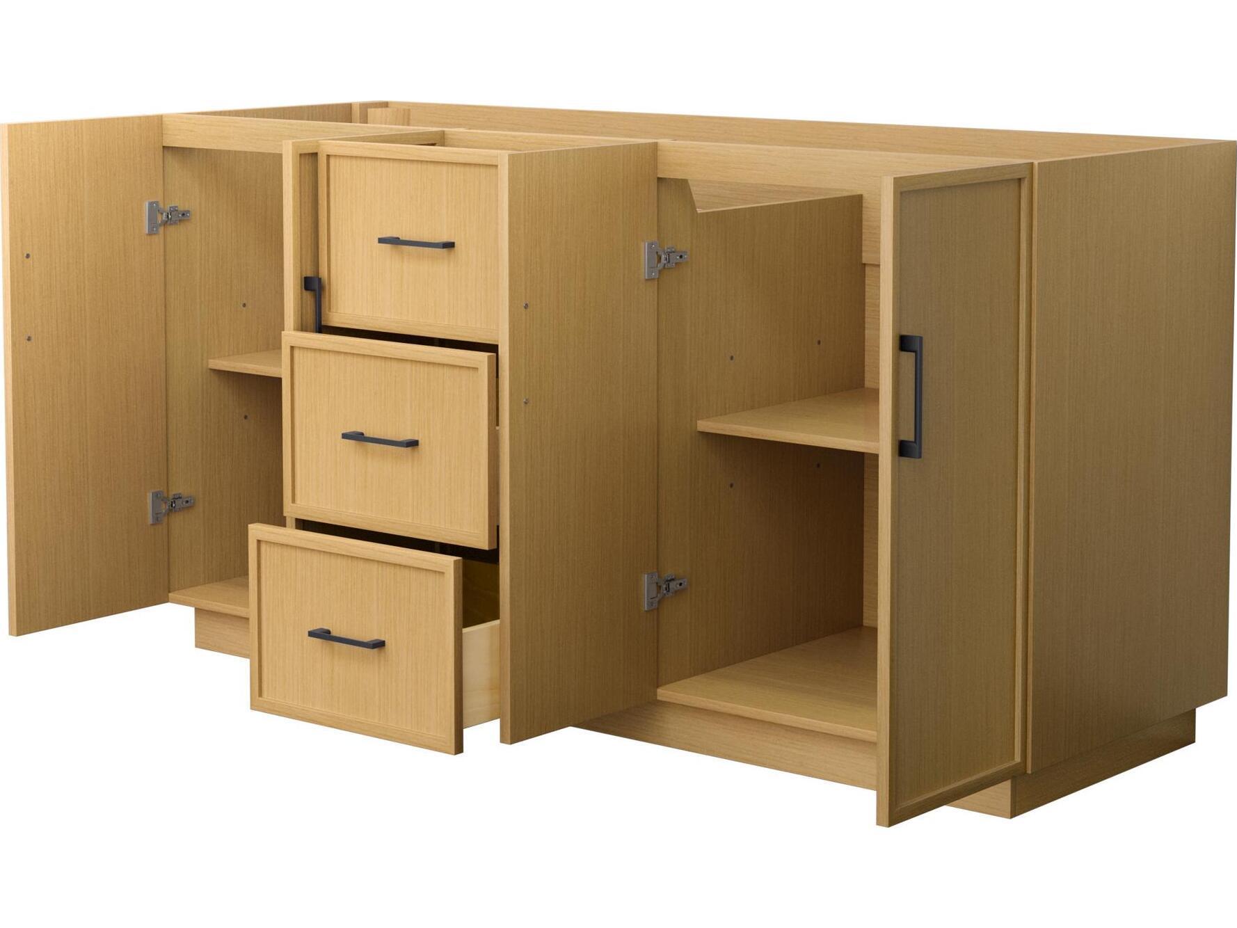 Wyndham Collection Elan-TK 65" Light Oak Vanity with Toe Kick