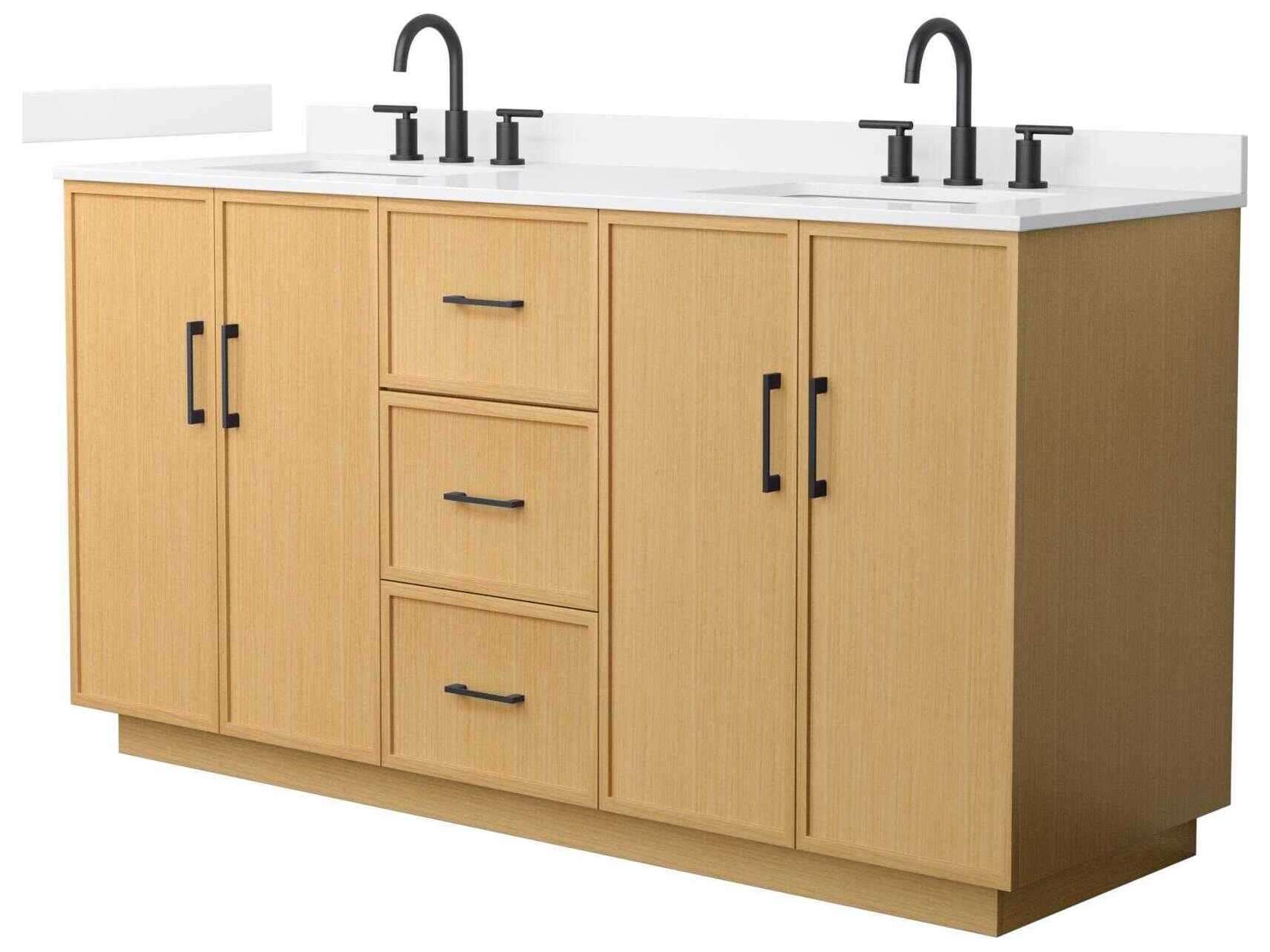 Wyndham Collection Elan-TK 66" Light Oak Vanity with Toe Kick