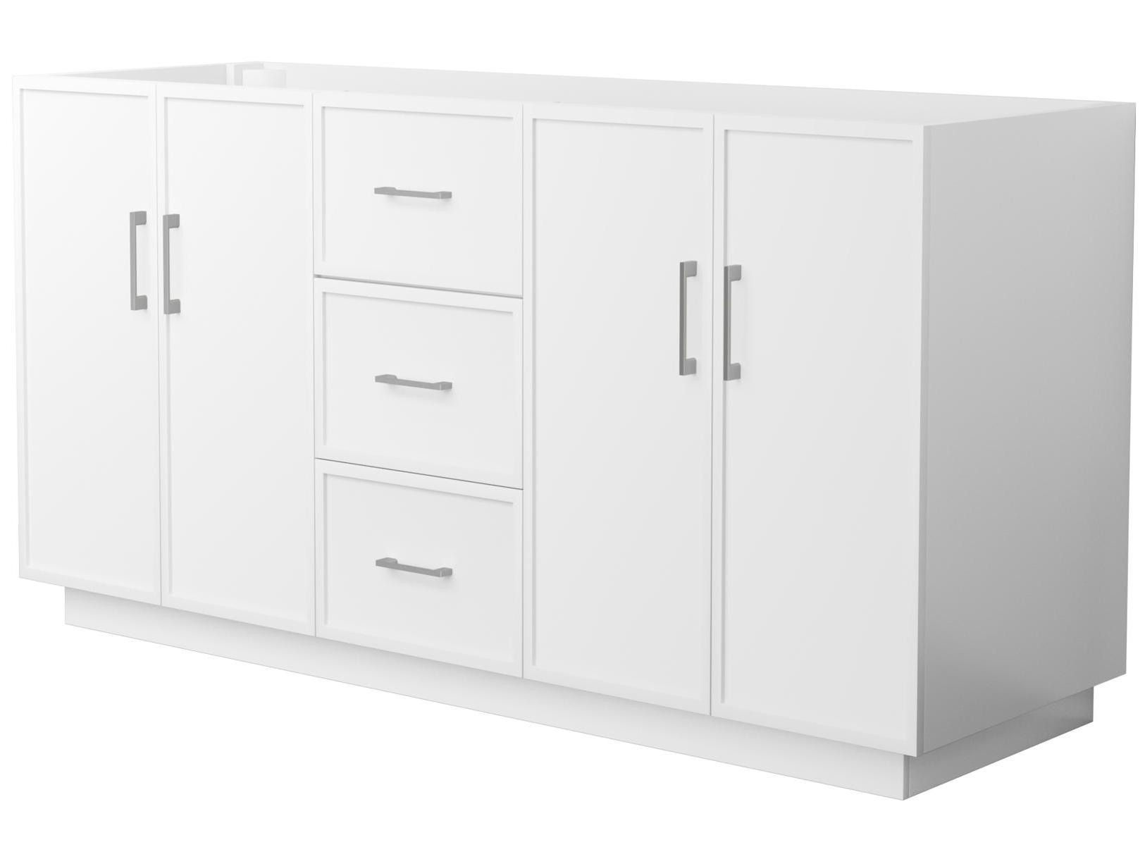 Wyndham Collection Elan-TK 65" White Vanity with Toe Kick