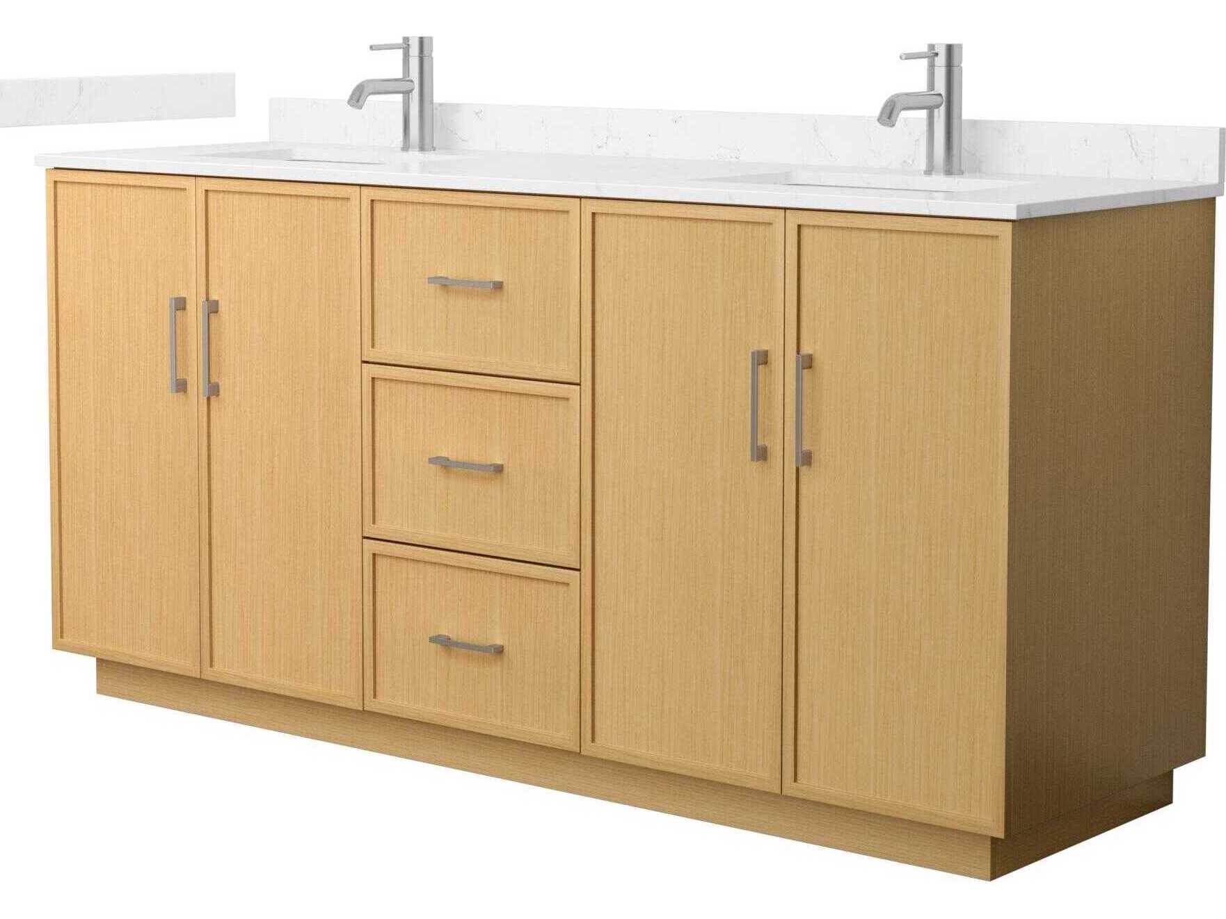 Wyndham Collection Elan-TK 72" Light Oak Vanity with Toe Kick