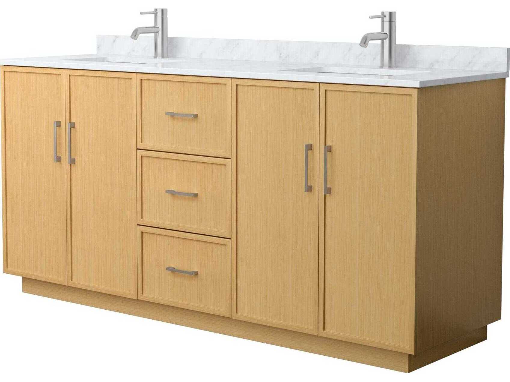 Wyndham Collection Elan-TK 72" Light Oak Vanity with Toe Kick