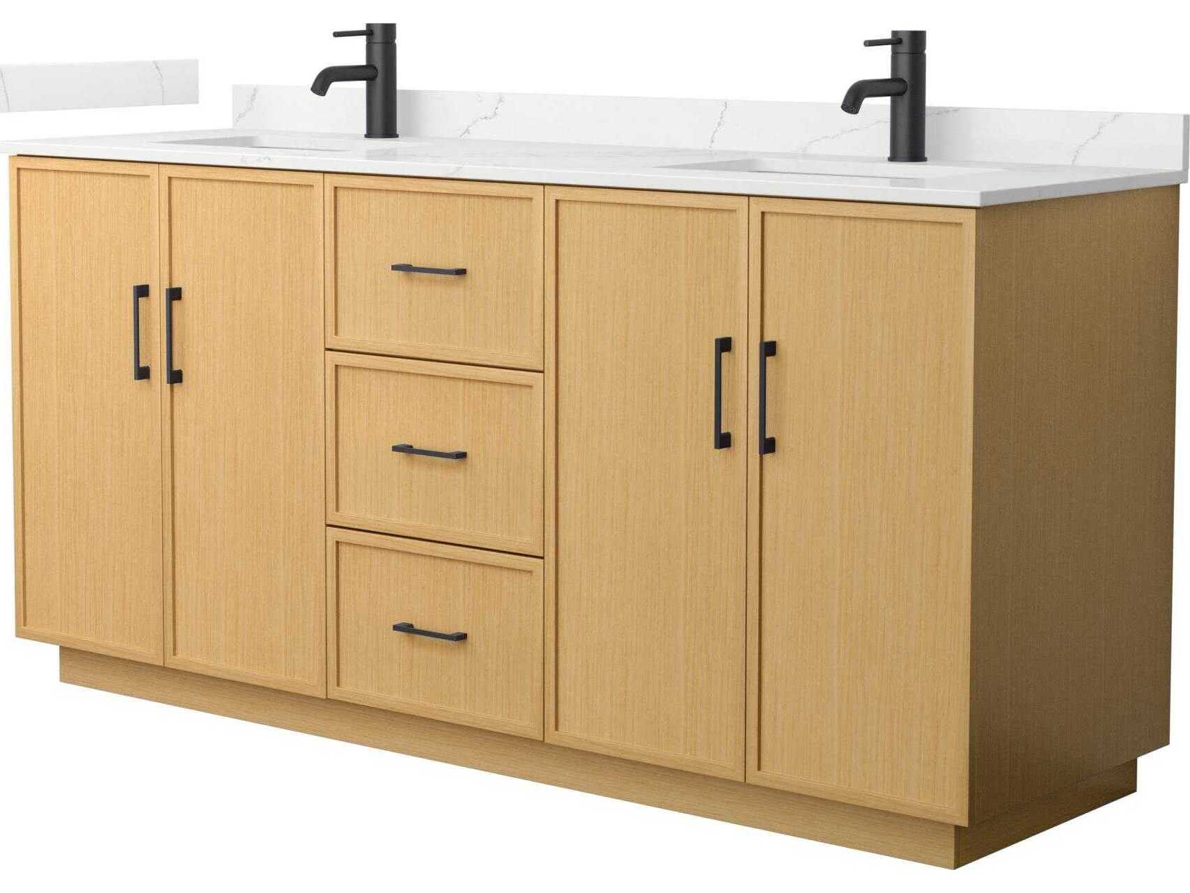 Wyndham Collection Elan-TK 72" Light Oak Vanity with Toe Kick