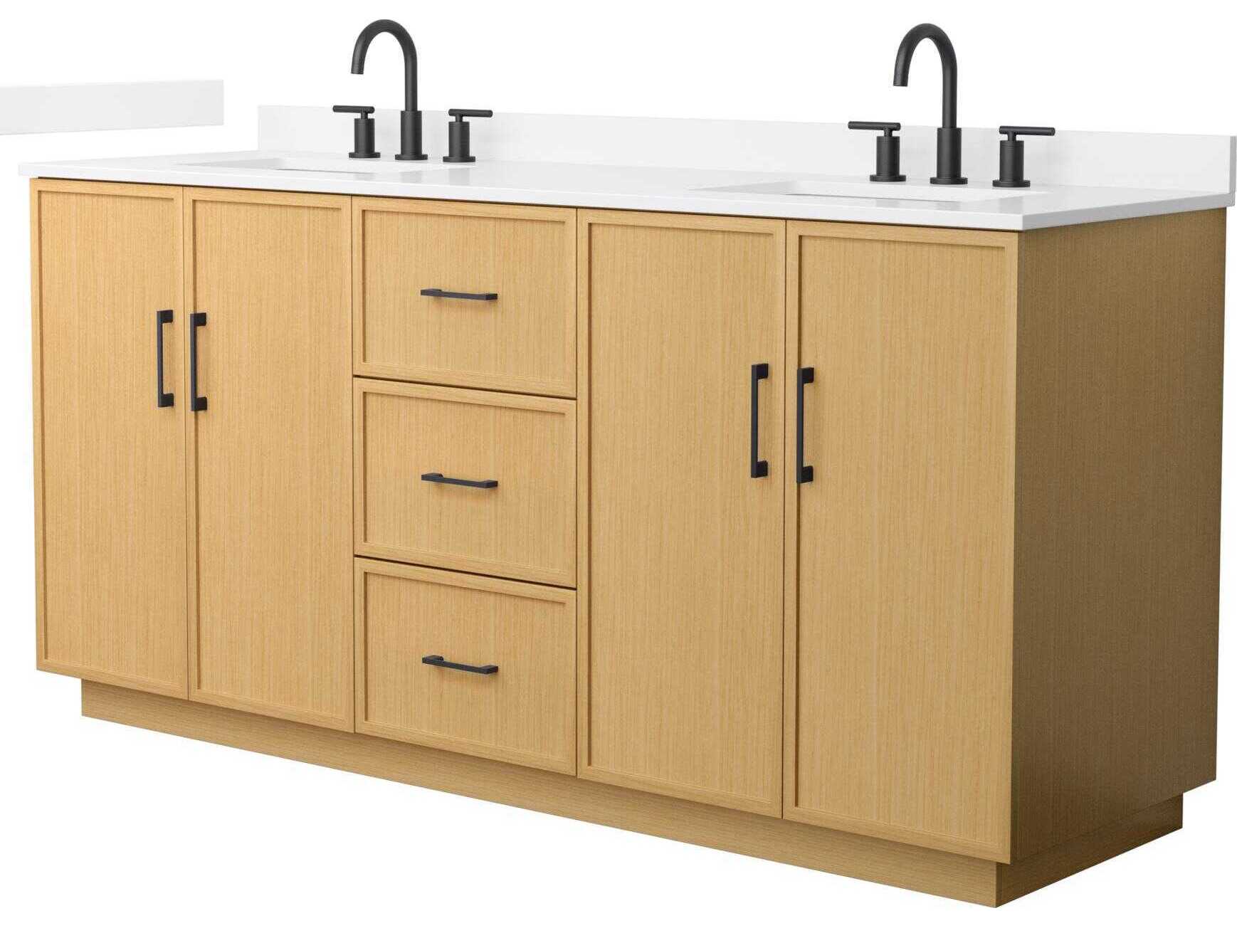 Wyndham Collection Elan-TK 72" Light Oak Vanity with Toe Kick