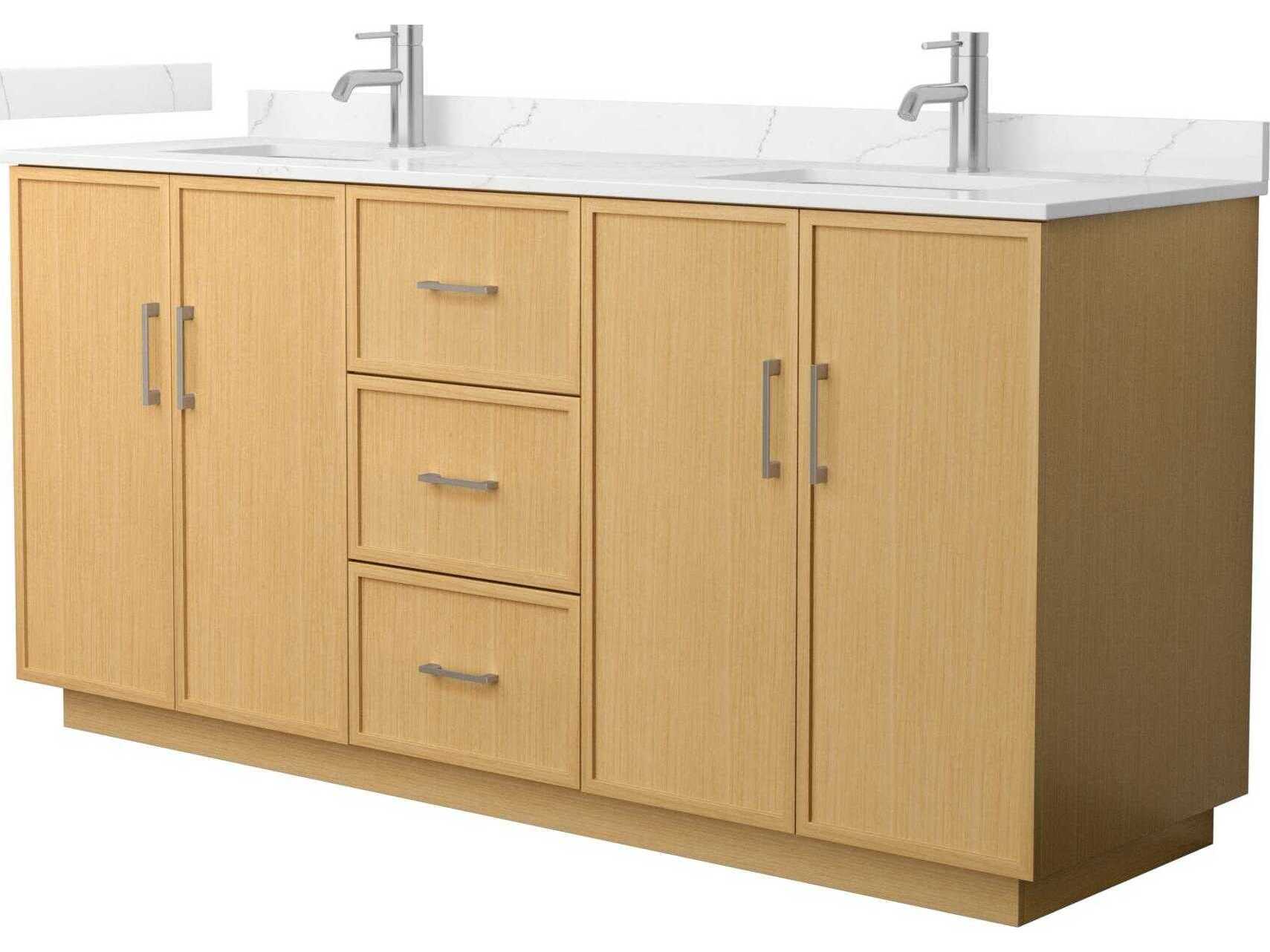 Wyndham Collection Elan-TK 72" Light Oak Vanity with Toe Kick