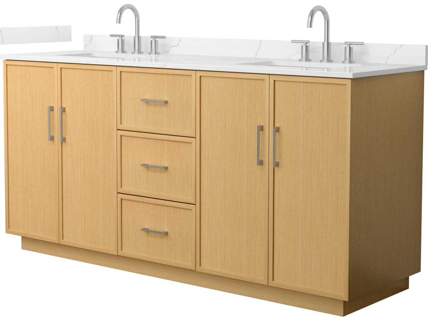 Wyndham Collection Elan-TK 72" Light Oak Vanity with Toe Kick