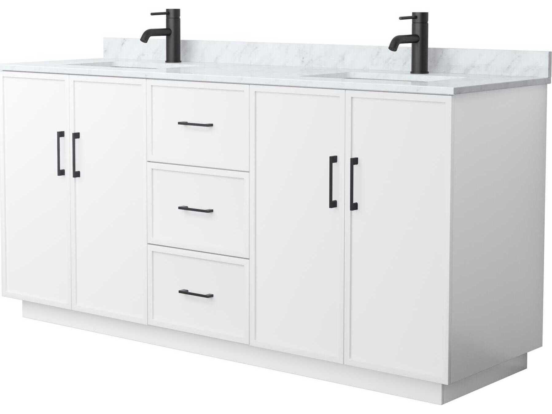 Wyndham Collection Elan-TK 72" White Vanity with Toe Kick