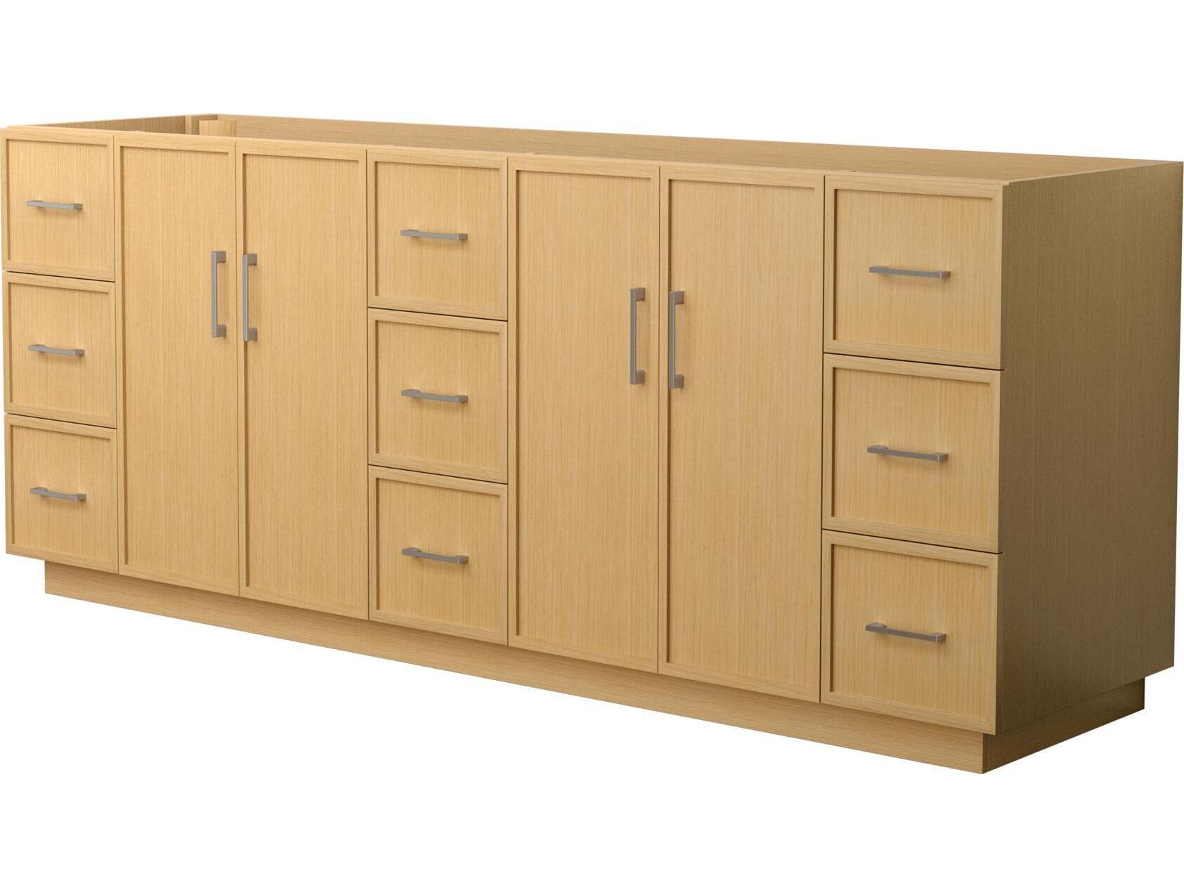 Wyndham Collection Elan-TK 83" Light Oak Vanity with Toe Kick