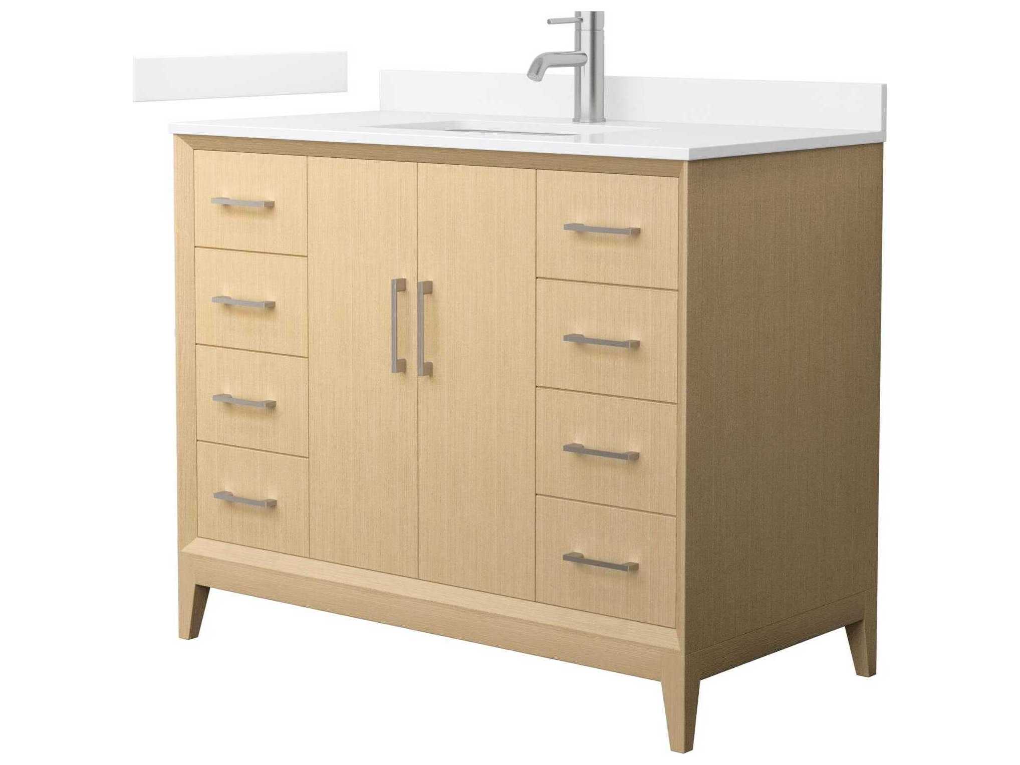 Wyndham Collection Janna 42" White Vanity