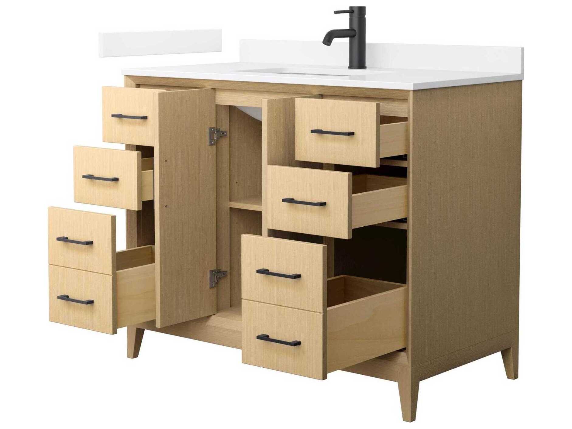 Wyndham Collection Janna 42" White Vanity