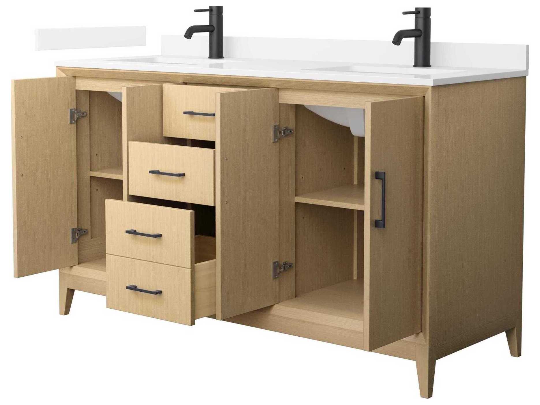 Wyndham Collection Janna 60" White Vanity