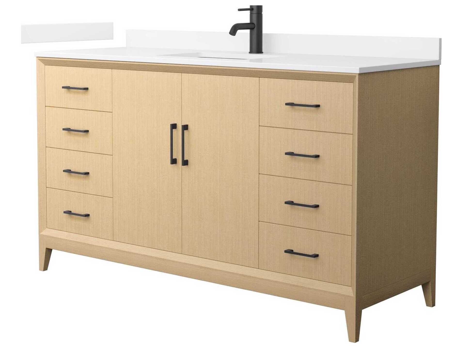 Wyndham Collection Janna 60" White Vanity