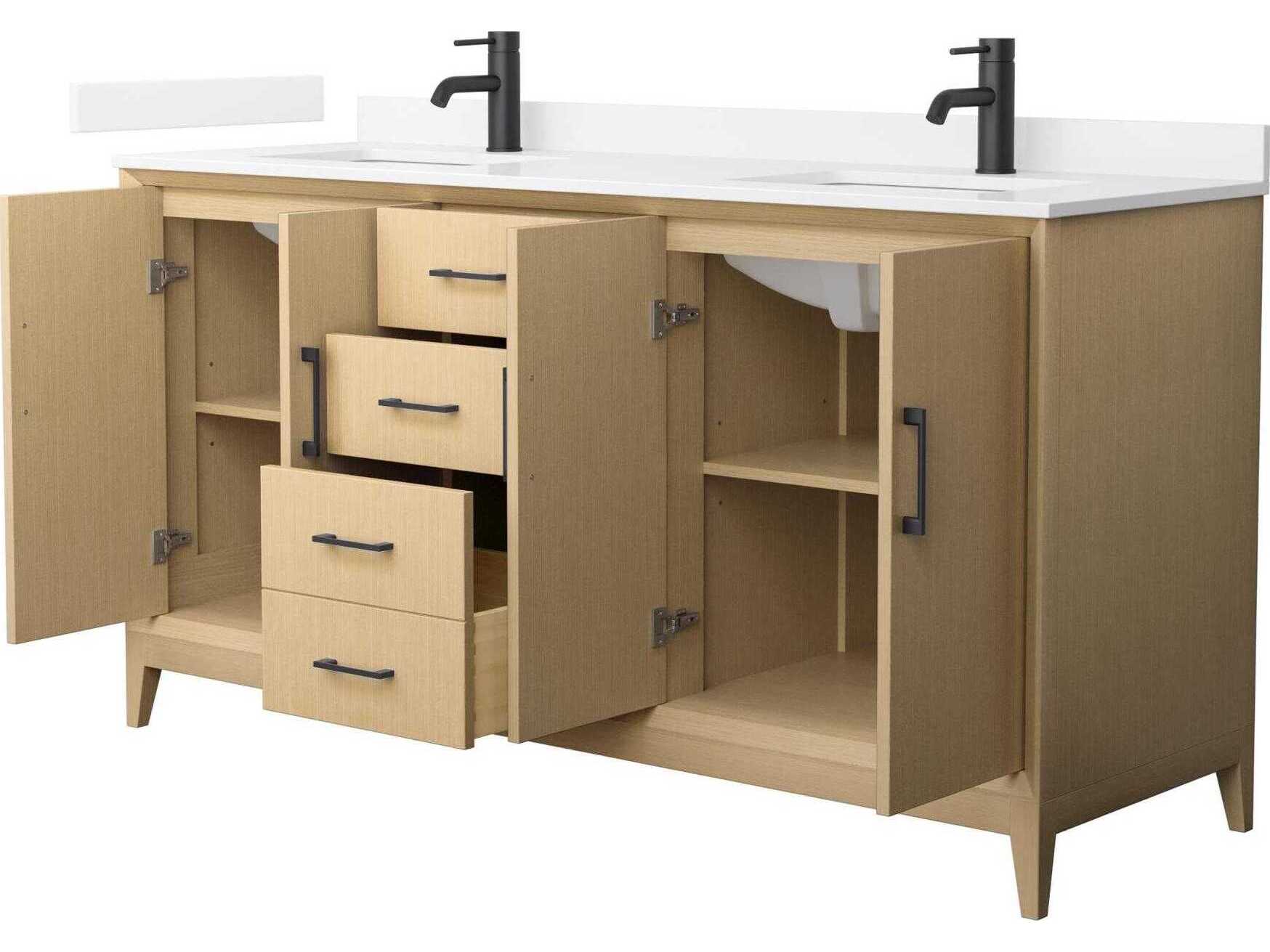 Wyndham Collection Janna 66" White Vanity