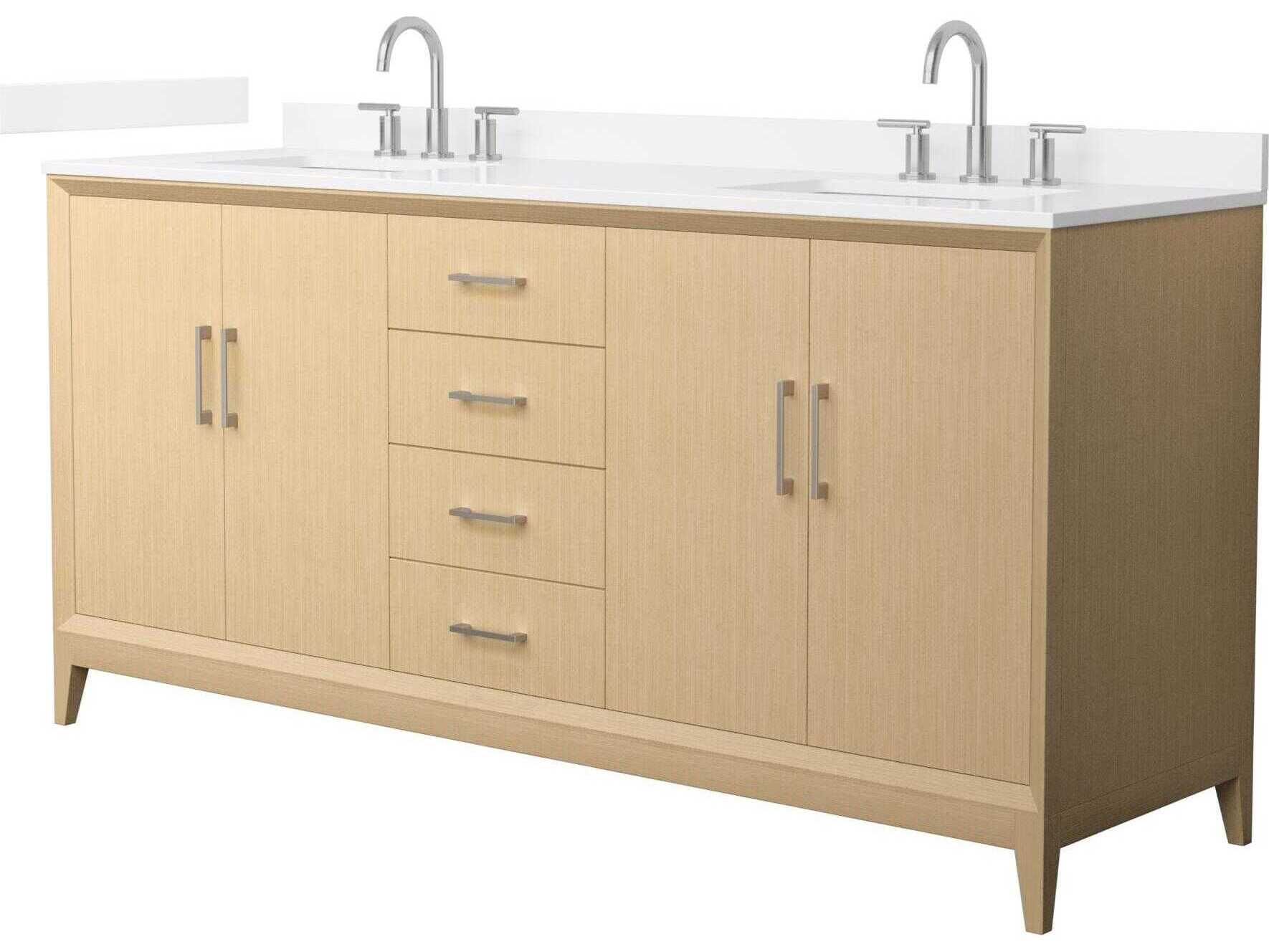 Wyndham Collection Janna 72" White Vanity