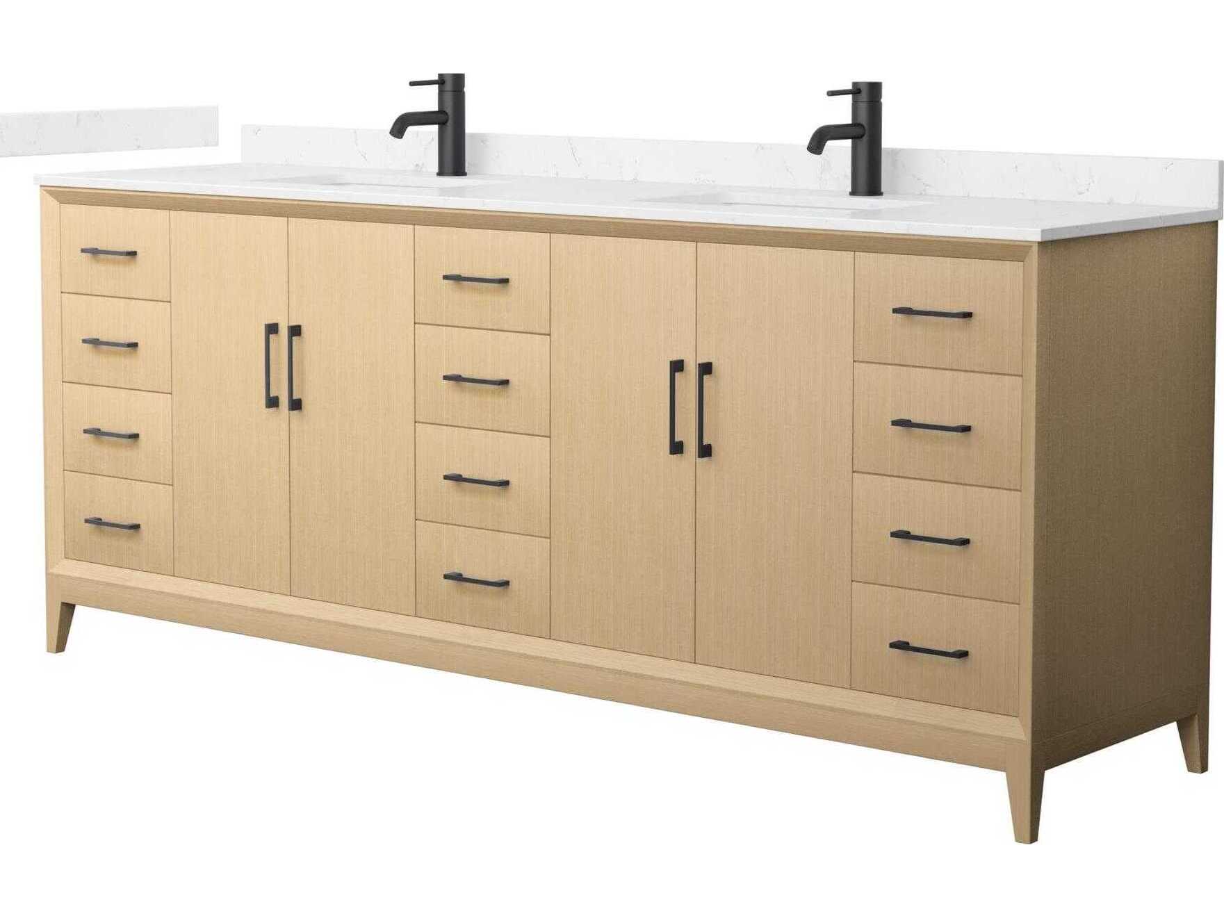 Wyndham Collection Janna 84" White Vanity