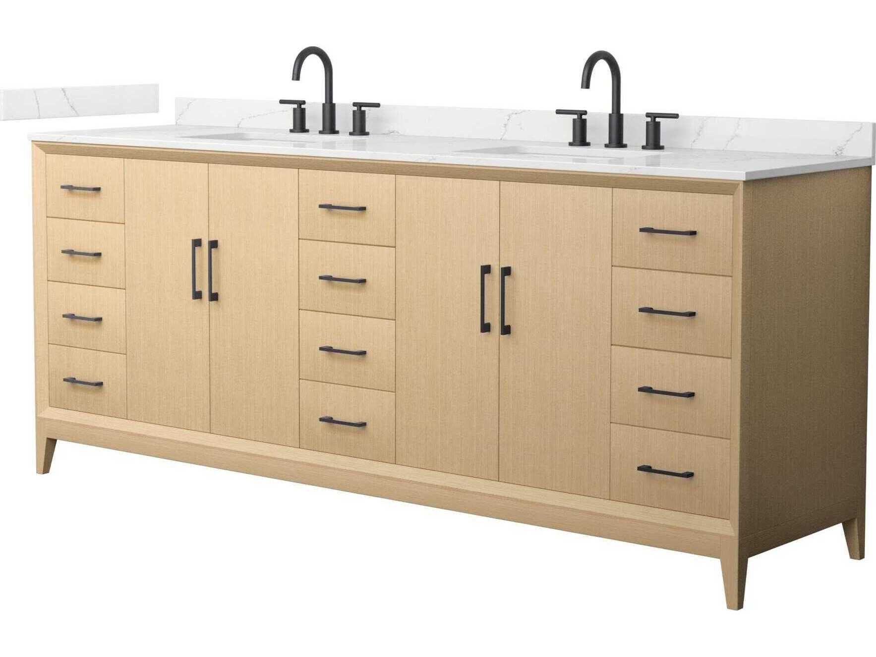 Wyndham Collection Janna 84" White Vanity