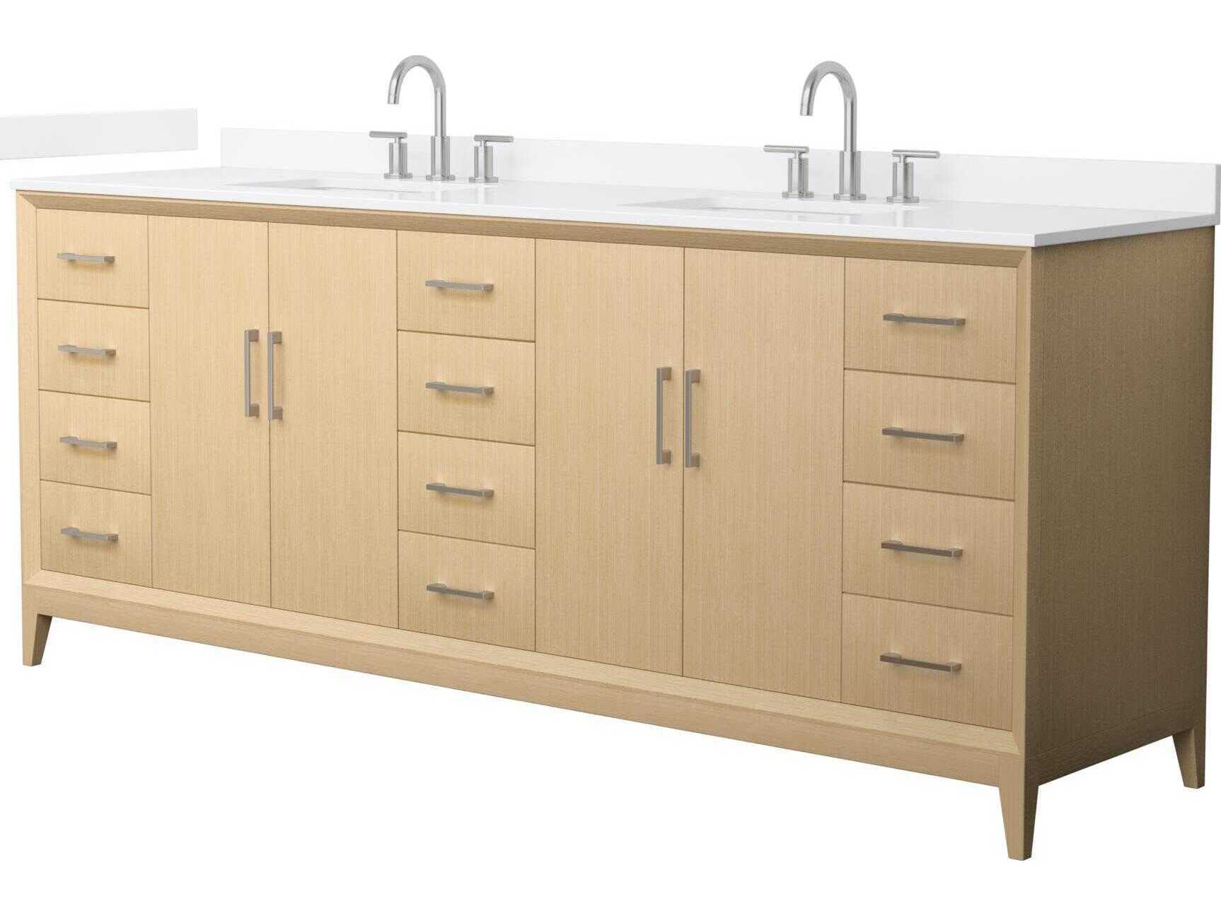 Wyndham Collection Janna 84" White Vanity