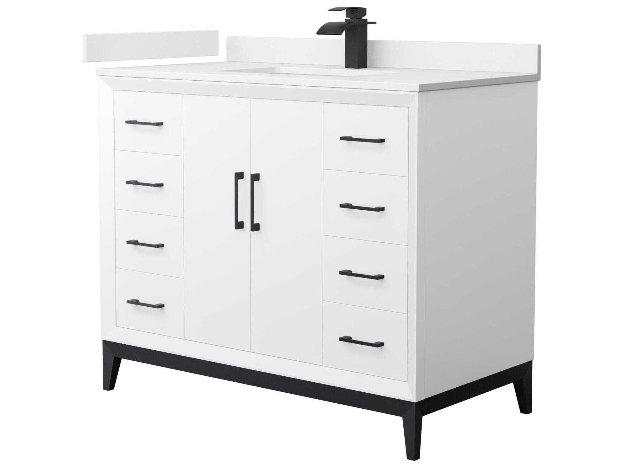 Wyndham Collection Amici 42" White Vanity