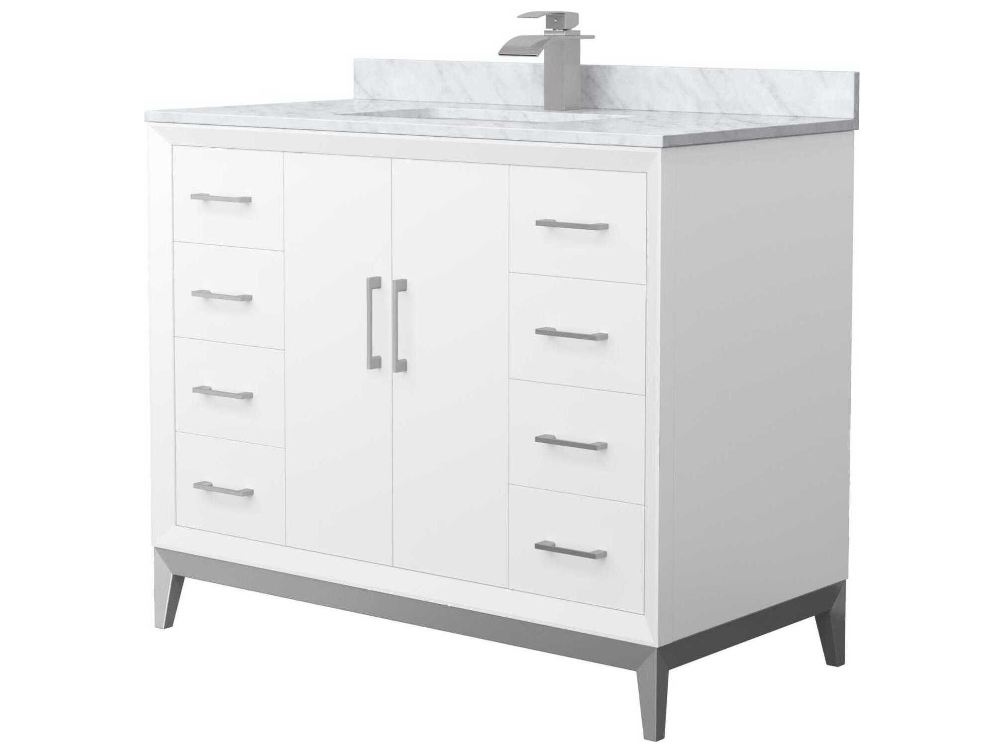 Wyndham Collection Amici 42" White Vanity