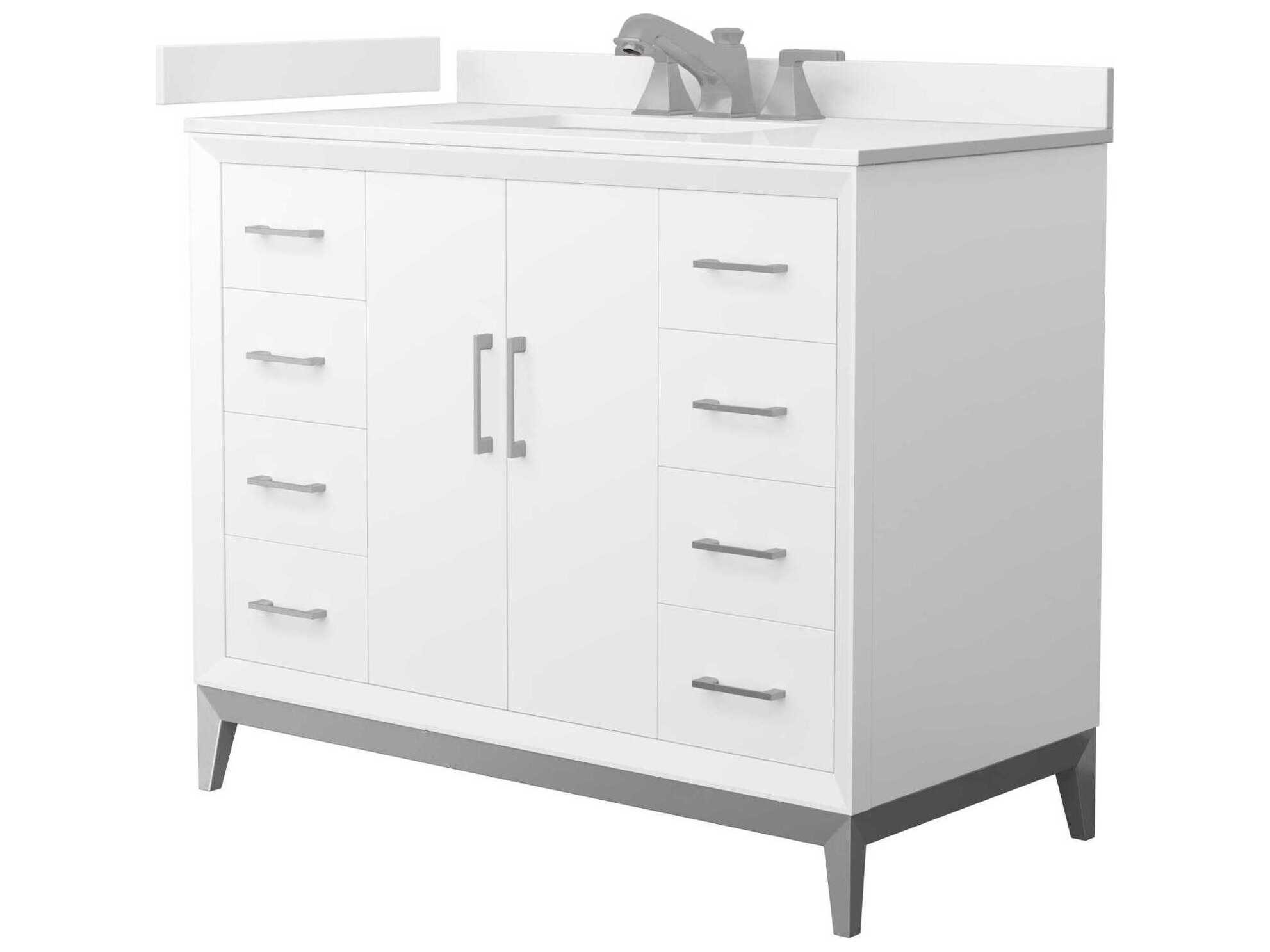 Wyndham Collection Amici 42" White Vanity