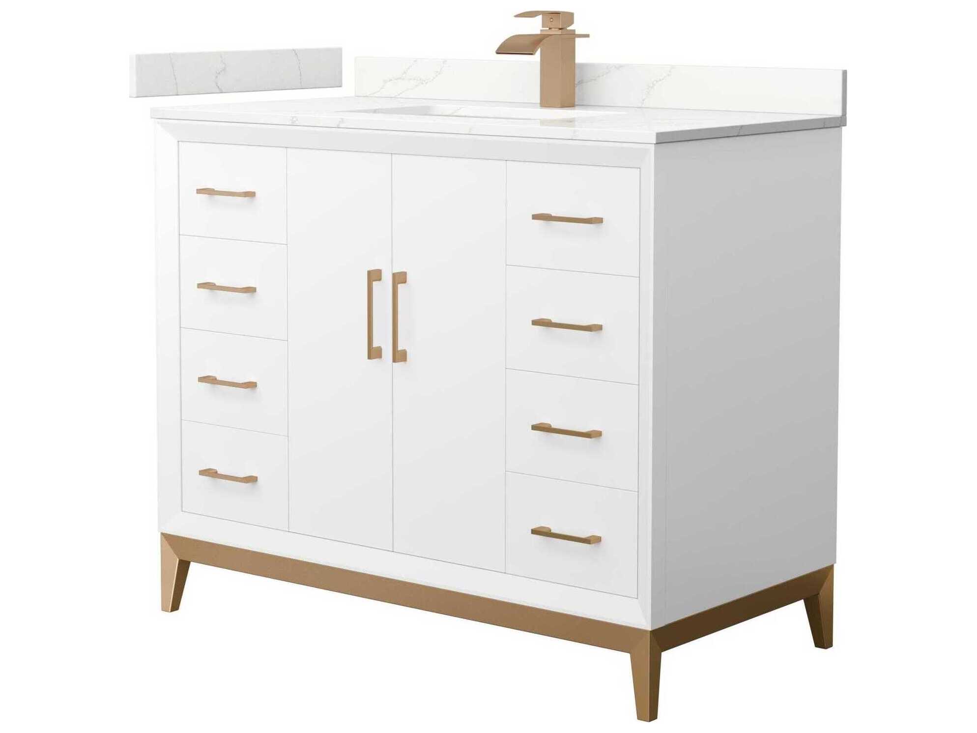 Wyndham Collection Amici 42" White Vanity