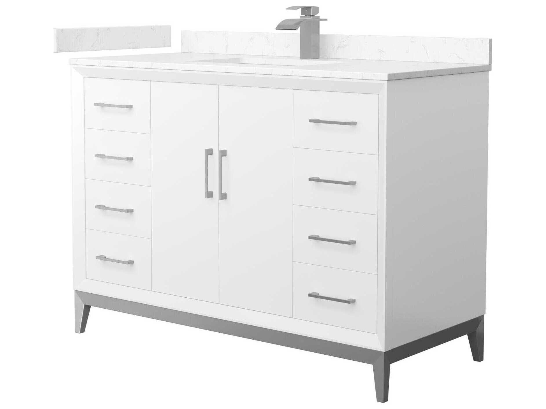 Wyndham Collection Amici 48" White Vanity
