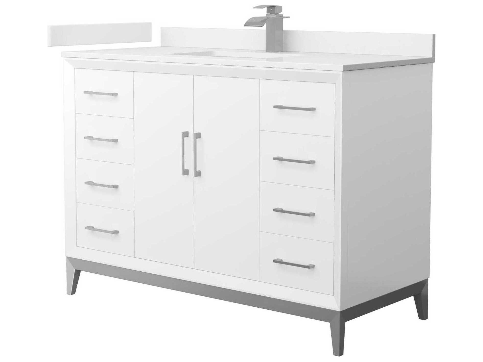Wyndham Collection Amici 48" White Vanity