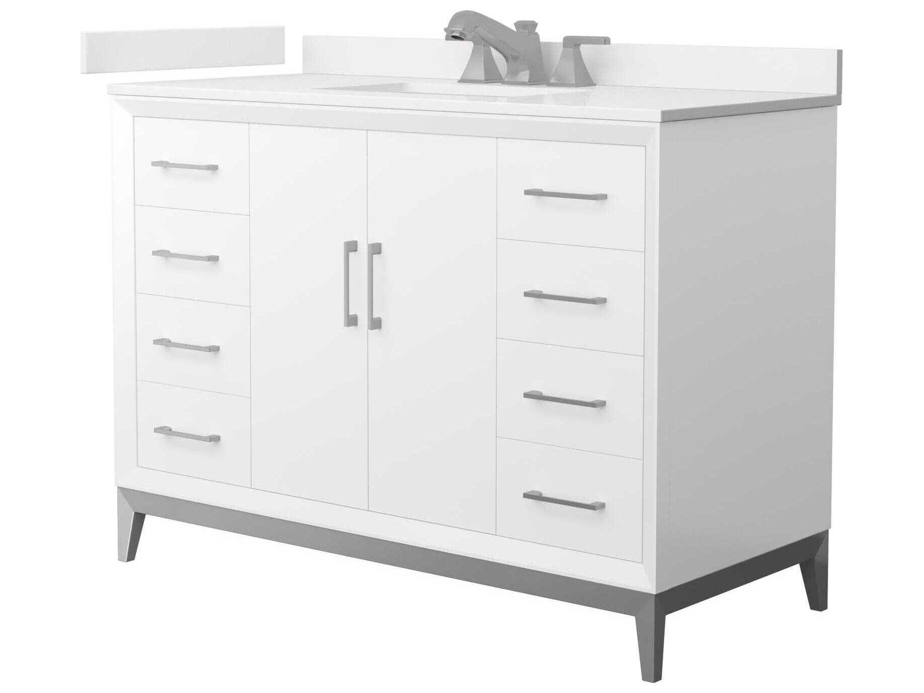 Wyndham Collection Amici 48" White Vanity