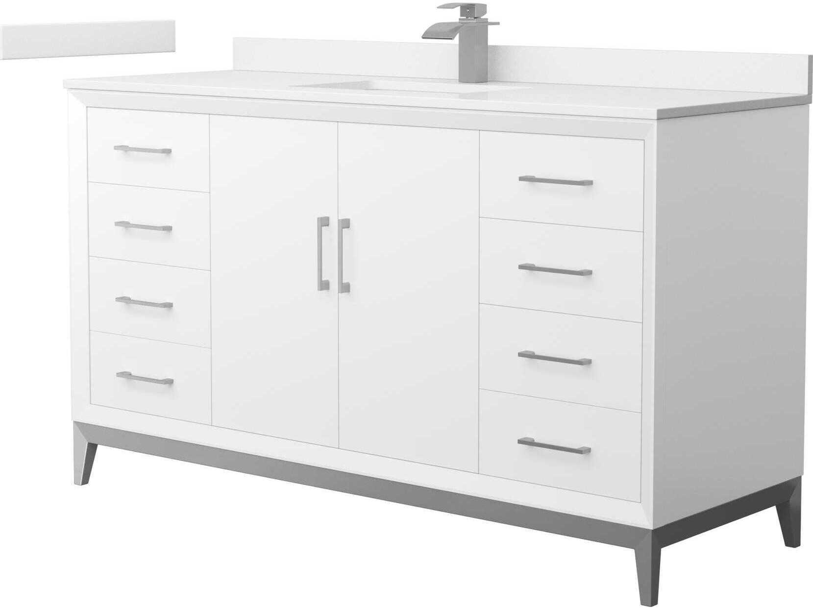 Wyndham Collection Amici 60" White Vanity