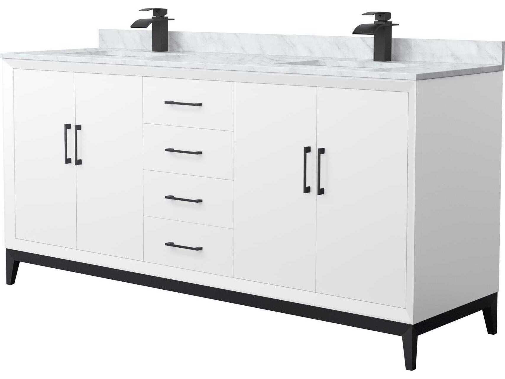 Wyndham Collection Amici 72" White Vanity