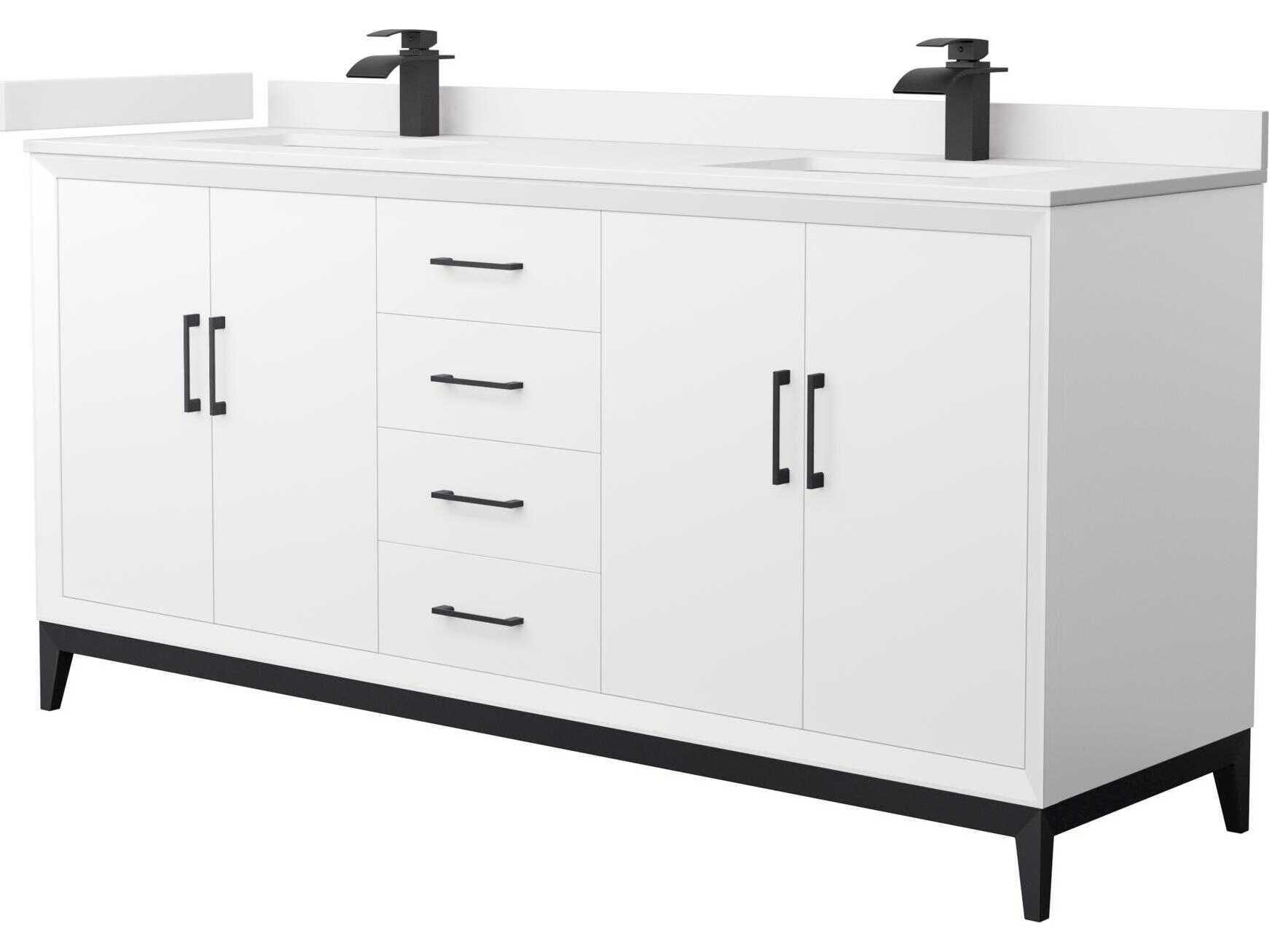 Wyndham Collection Amici 72" White Vanity