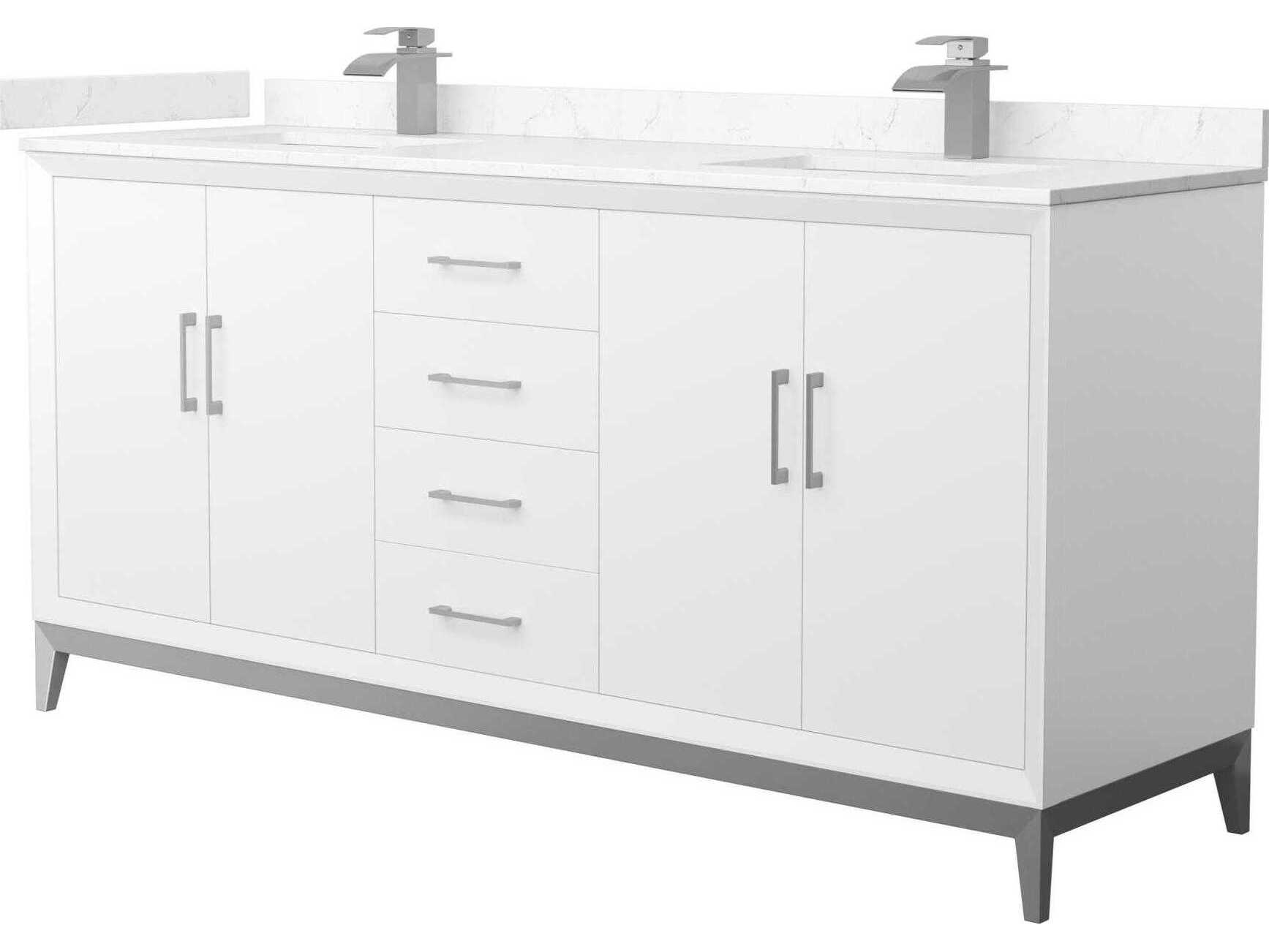 Wyndham Collection Amici 72" White Vanity