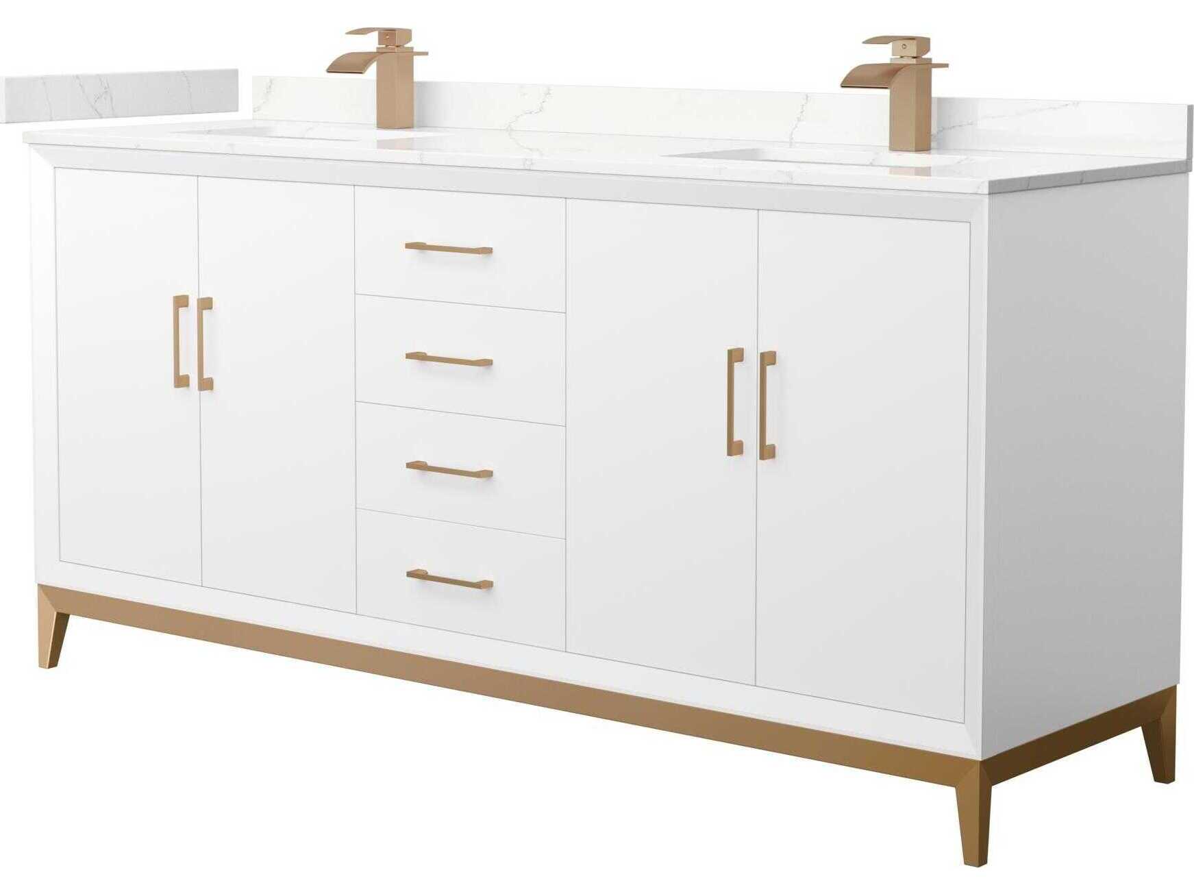 Wyndham Collection Amici 72" White Vanity