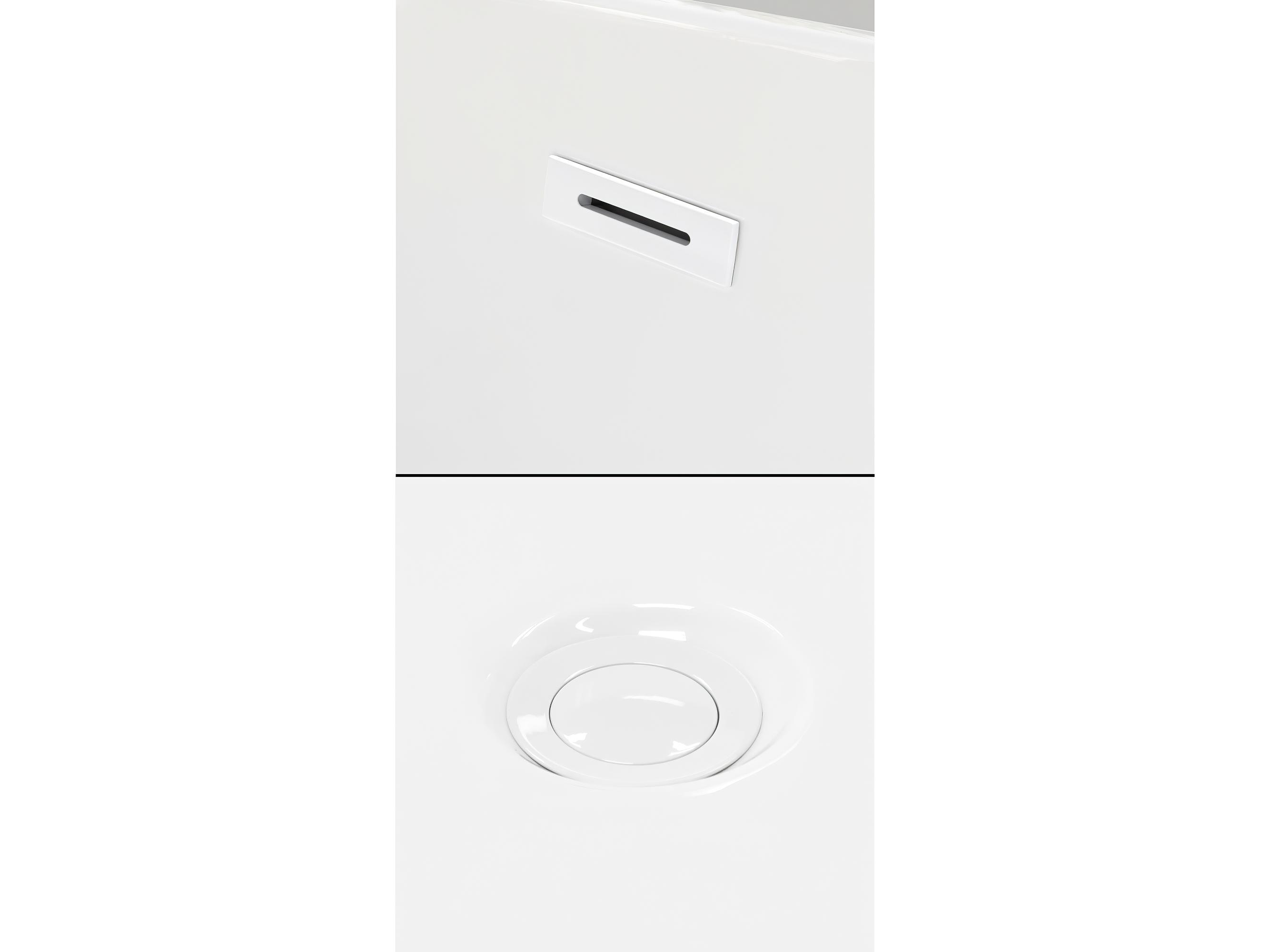 Wyndham Collection Mermaid Black Bathtub with Shiny White Trim and Floor Mounted Faucet