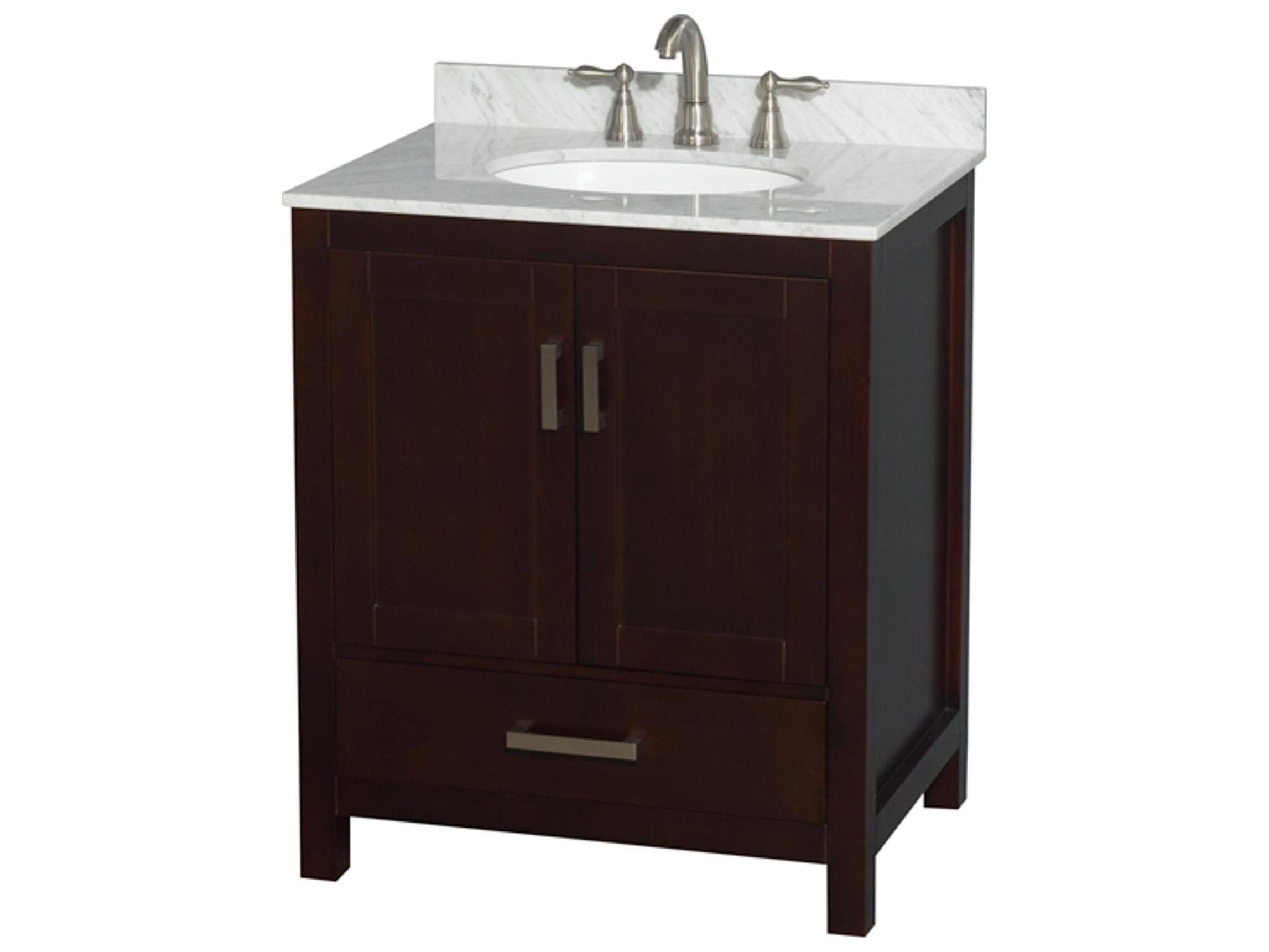 Wyndham Collection Sheffield 30" Espresso Vanity