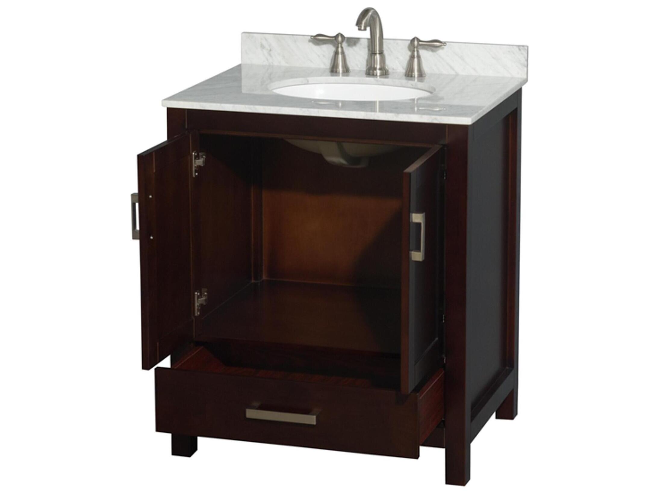 Wyndham Collection Sheffield 30" Espresso Vanity