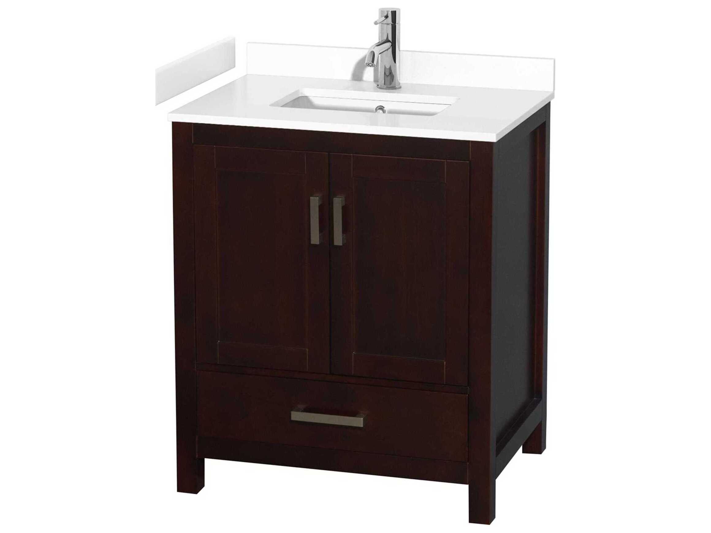 Wyndham Collection Sheffield 30" Espresso Vanity