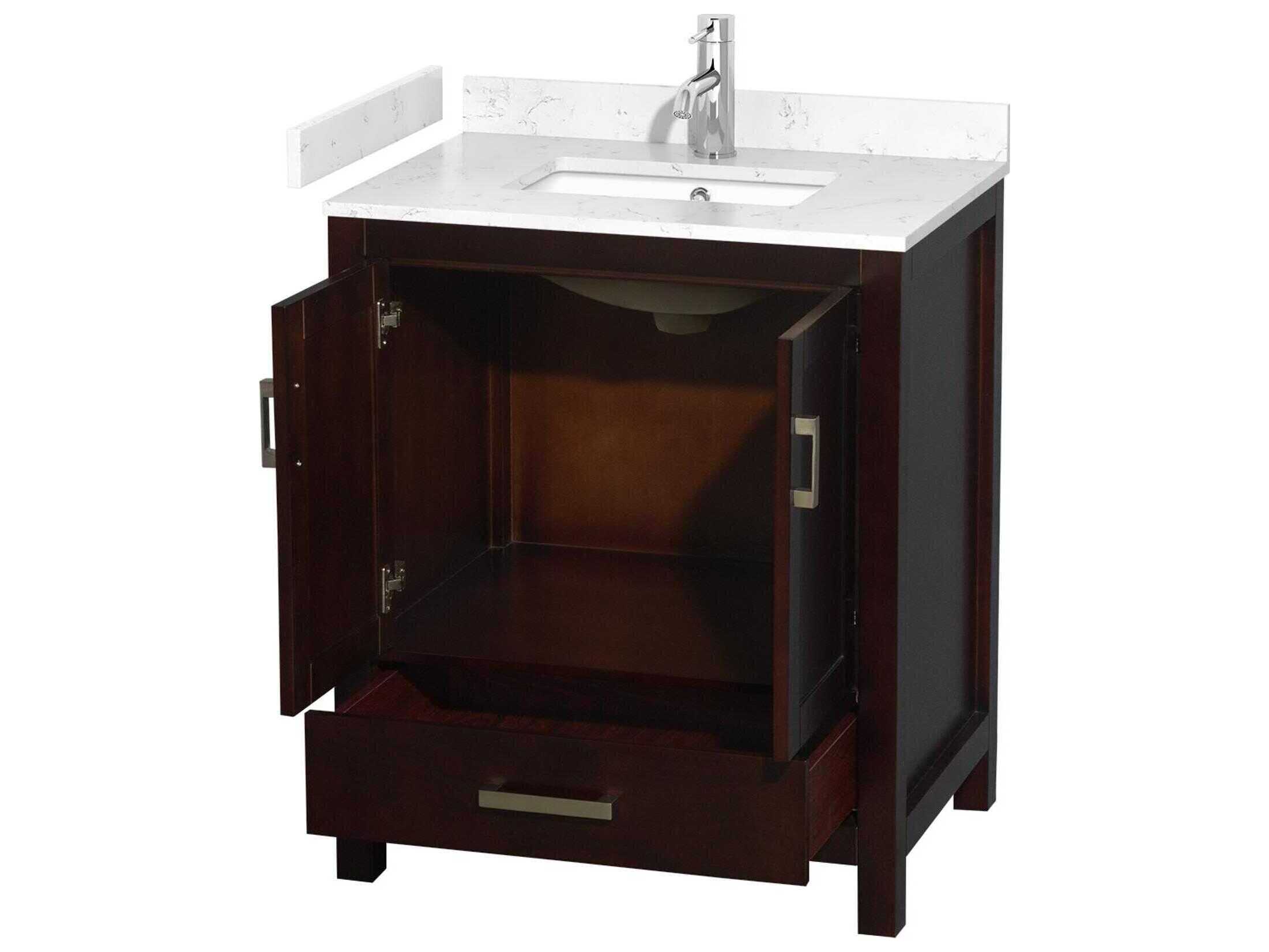 Wyndham Collection Sheffield 30" Espresso Vanity