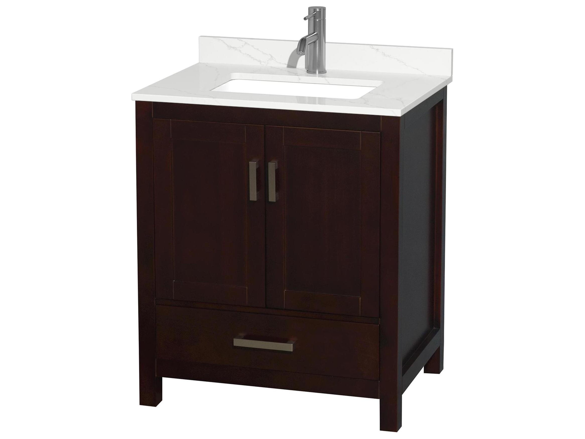 Wyndham Collection Sheffield 30" Espresso Vanity